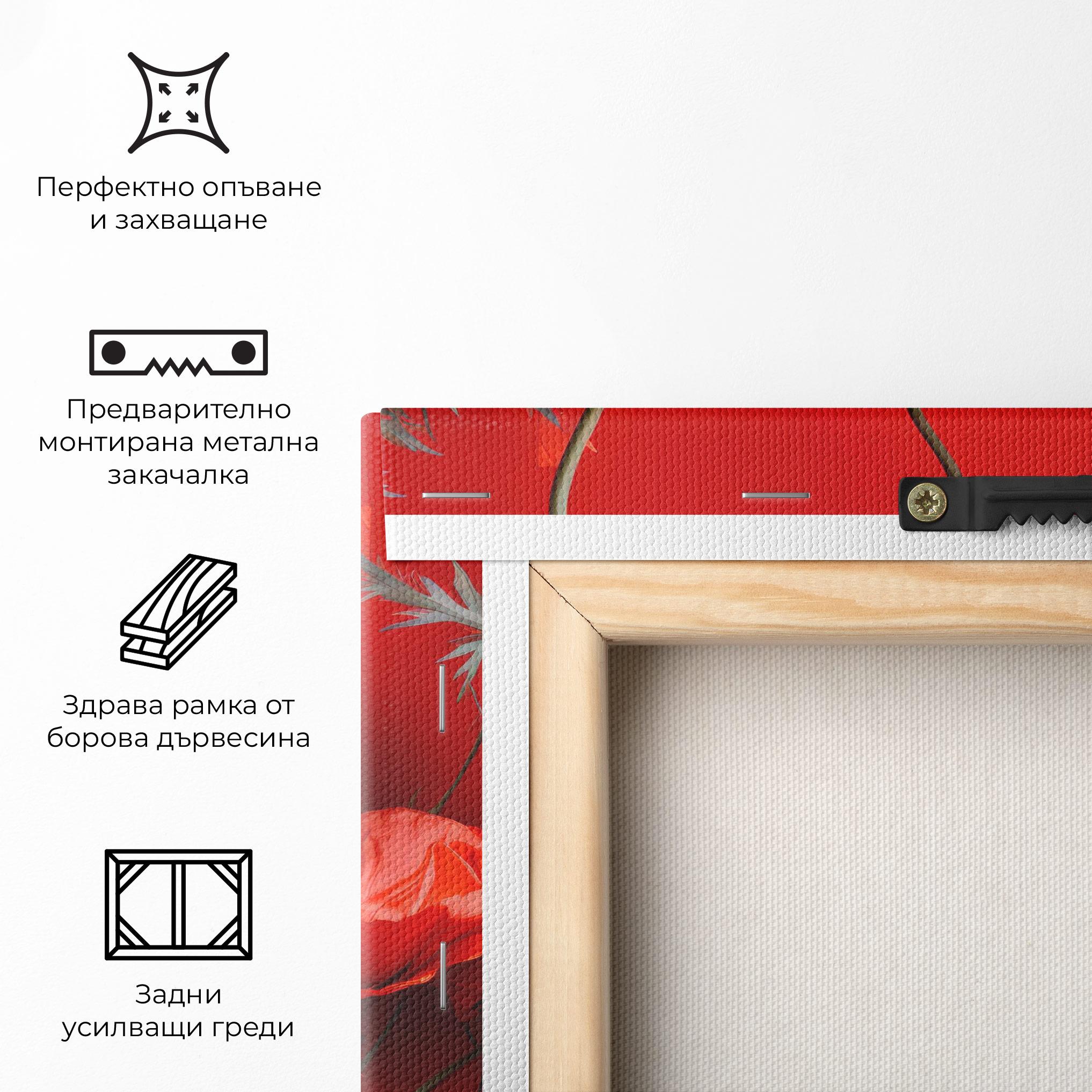 Картина на платно Poppies On The Table mockup 5