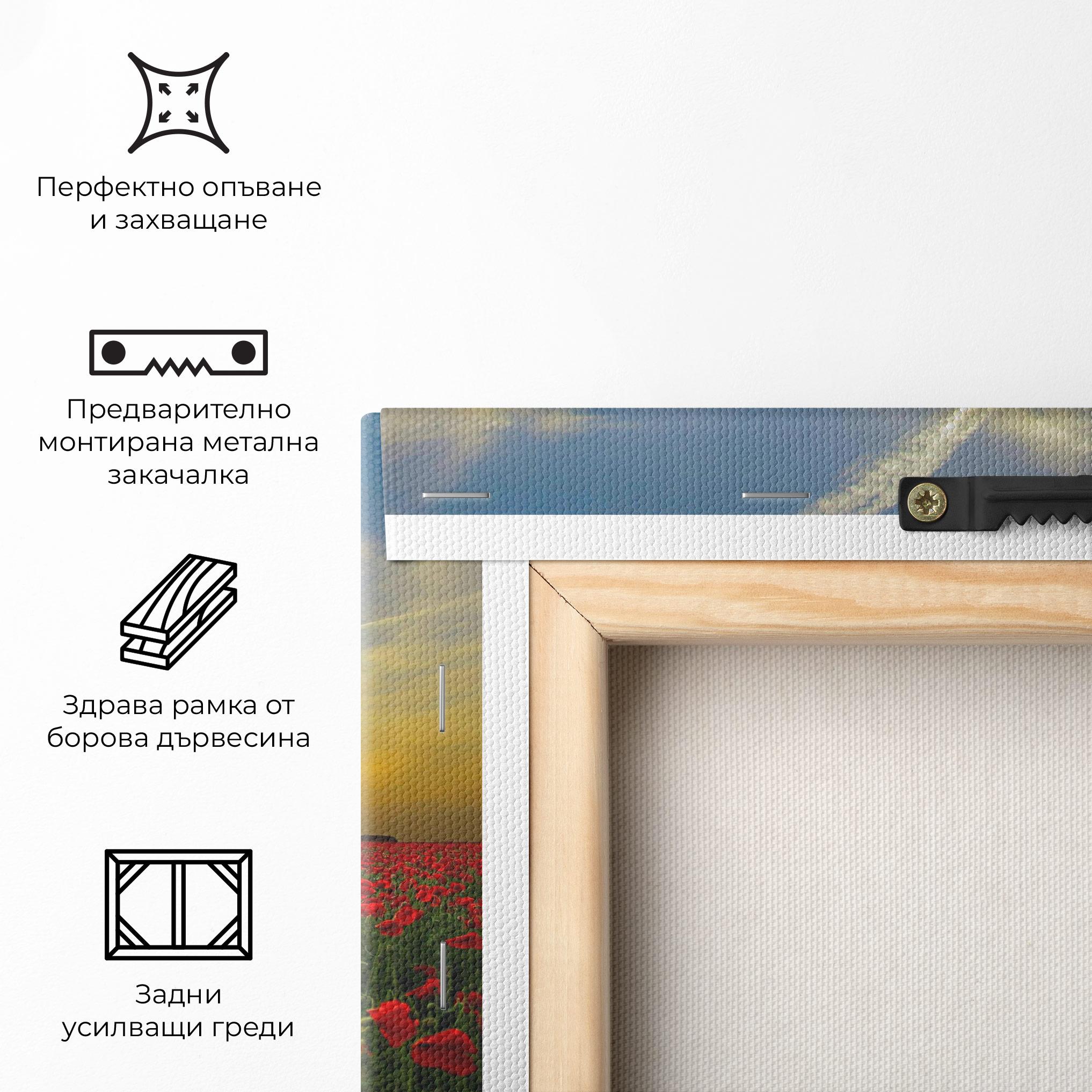 Картина на платно Poppies Sunset mockup 5