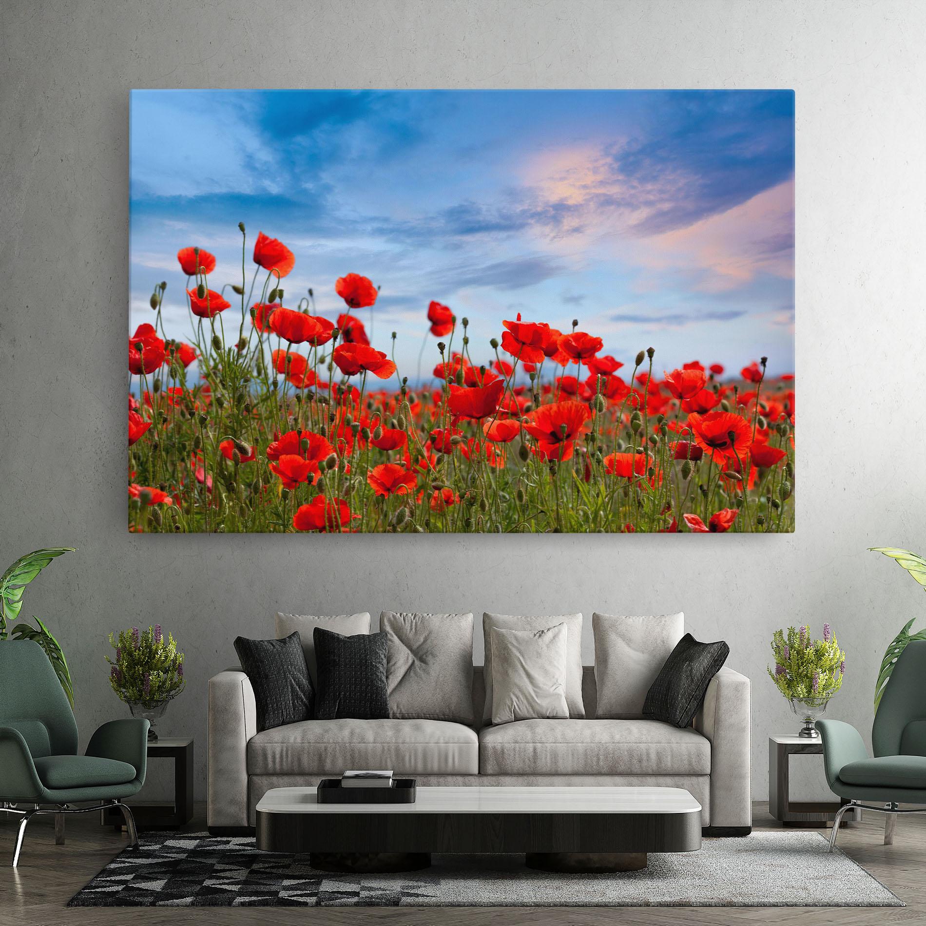Картина на платно Poppy Field mockup 7