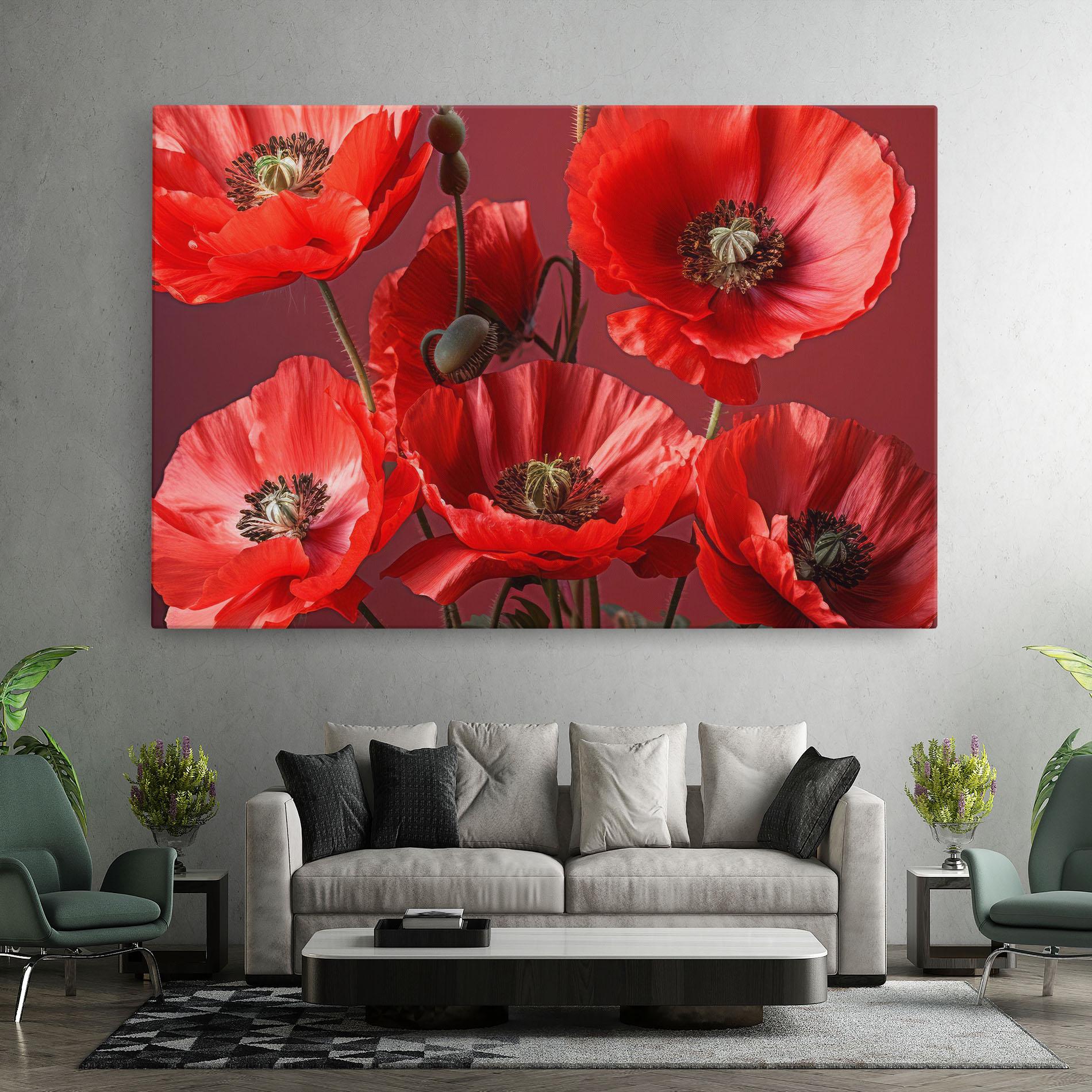 Картина на платно Red Poppies mockup 7