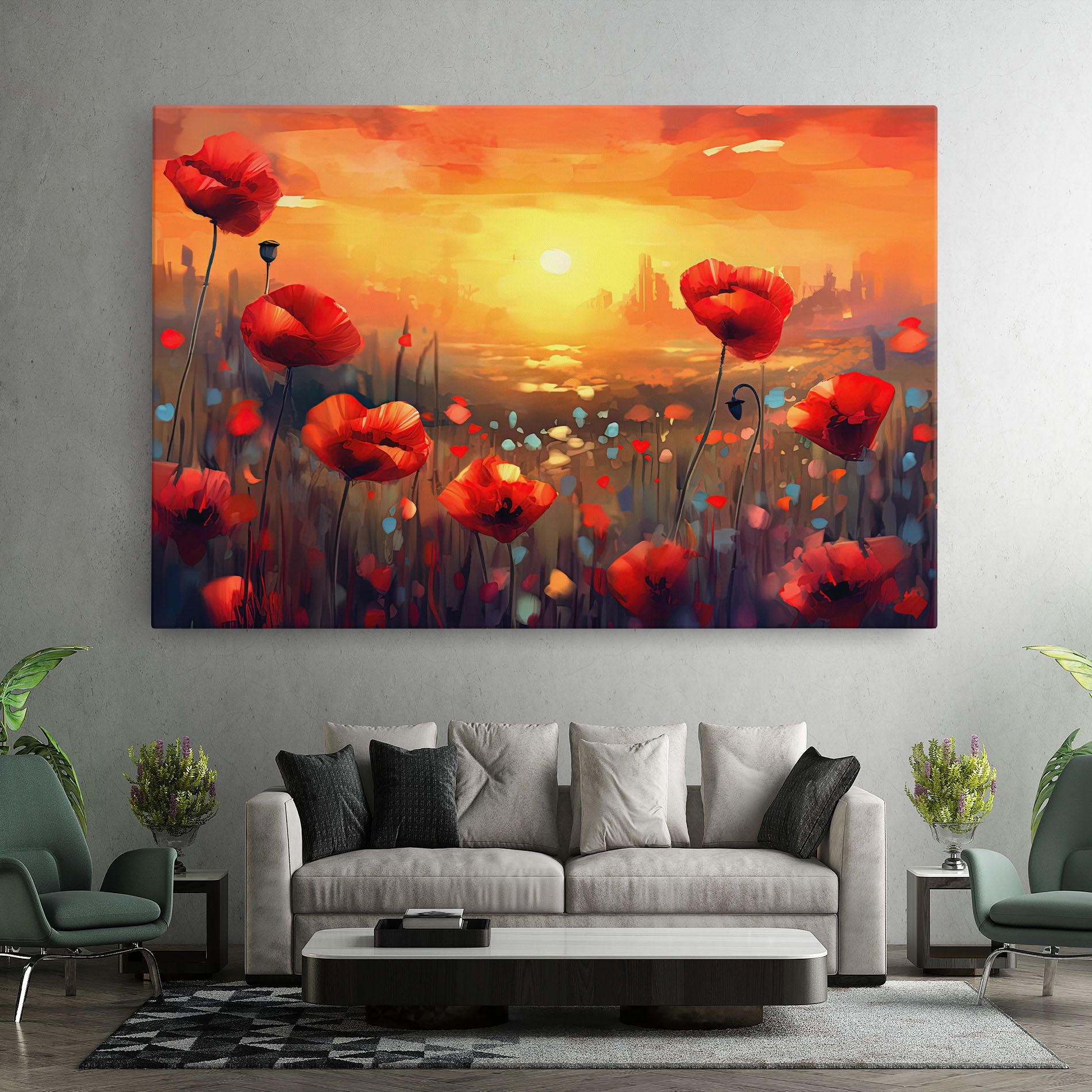 Sunrise Painting Poppies mockup 7