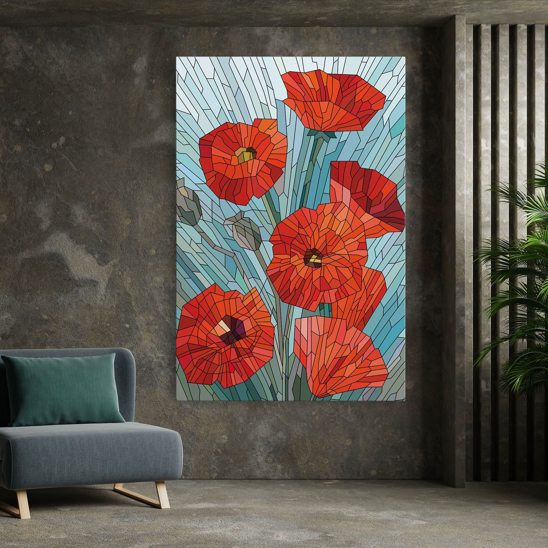 Blue Glass Poppy mockup 7