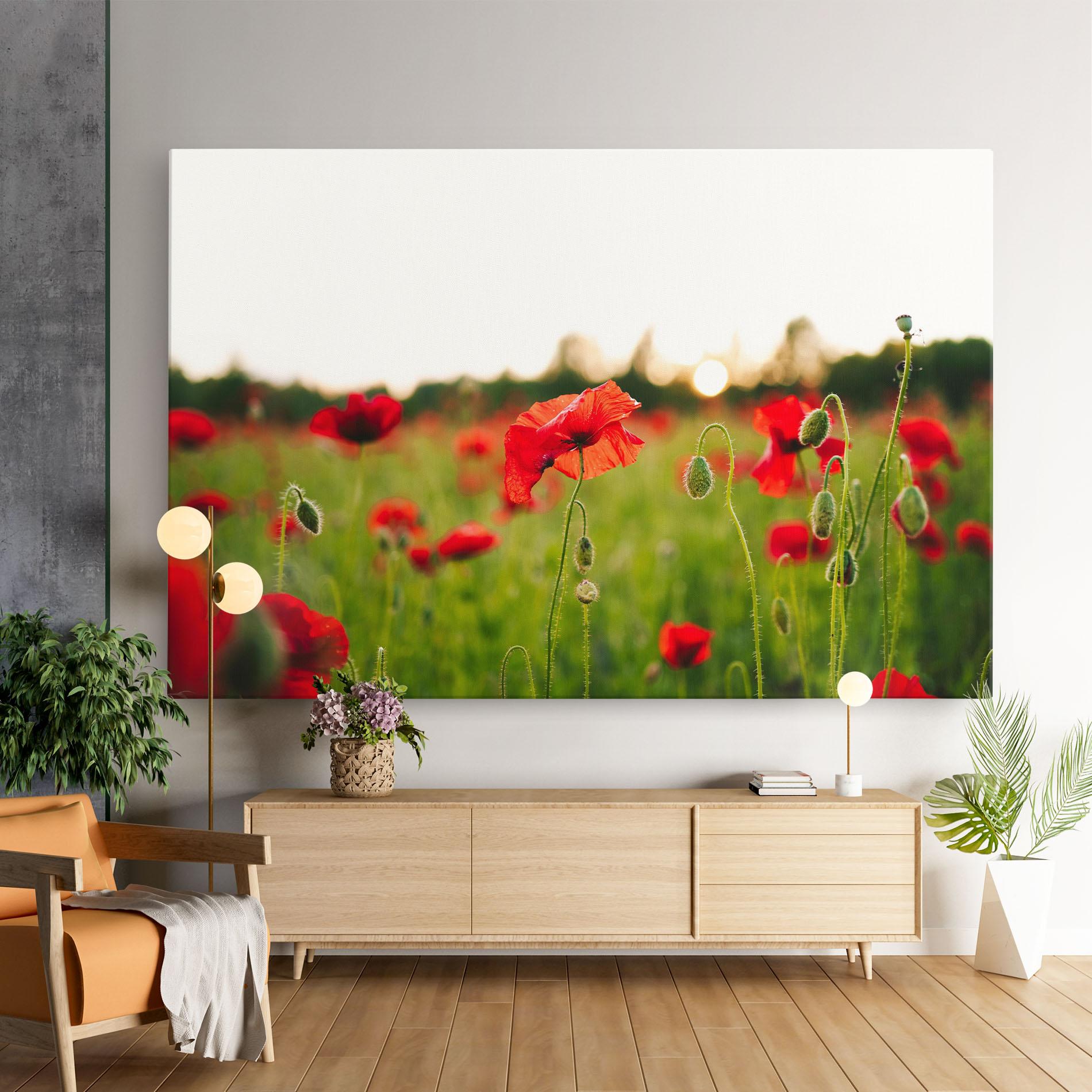 Картина на платно Poppies Field mockup 9