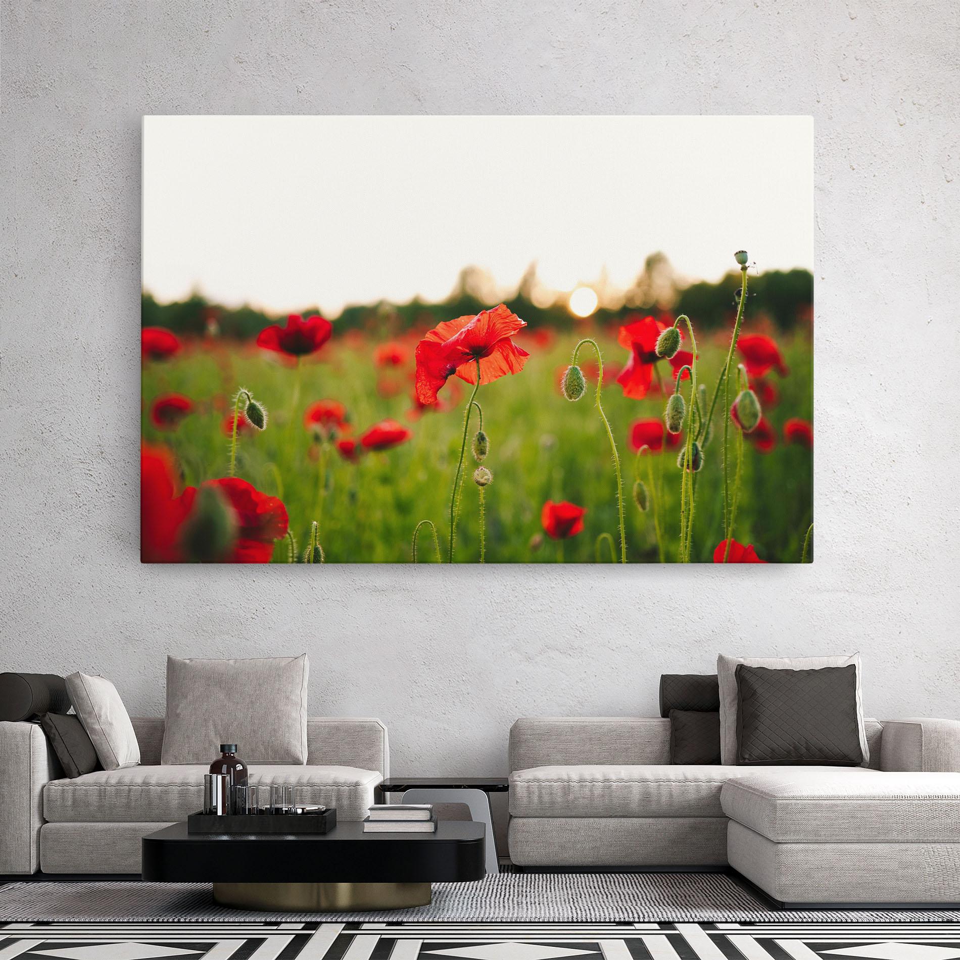 Картина на платно Poppies Field mockup 2
