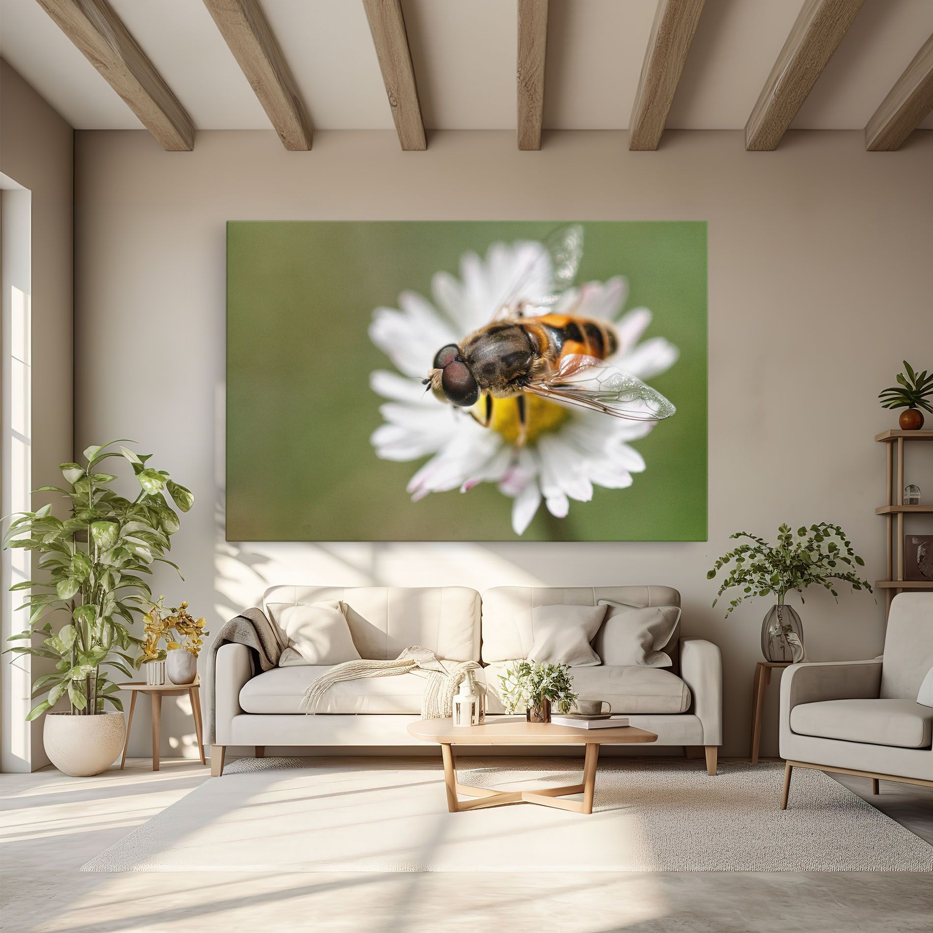 Bee On Small Daisy mockup 6