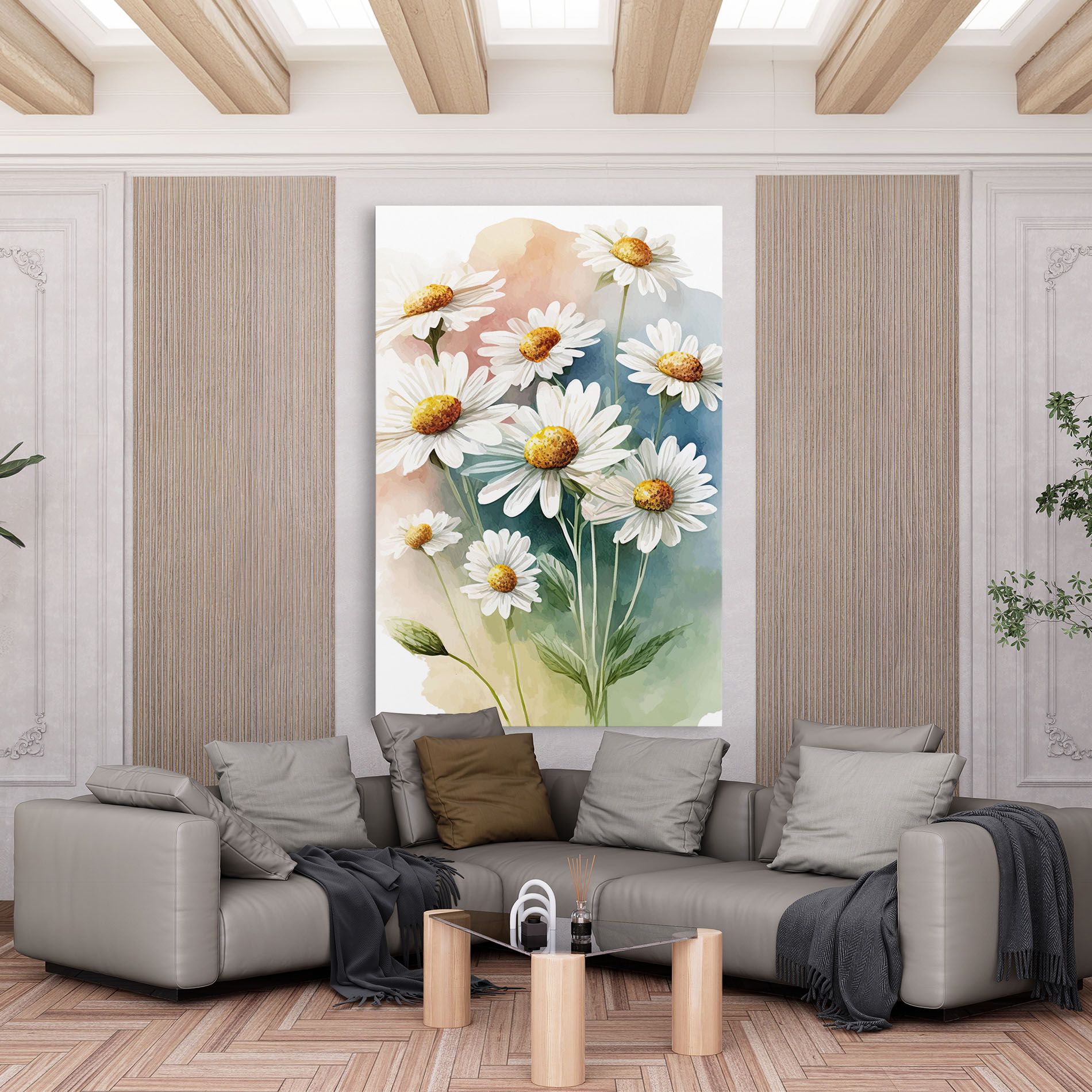White Daisy Art mockup 6