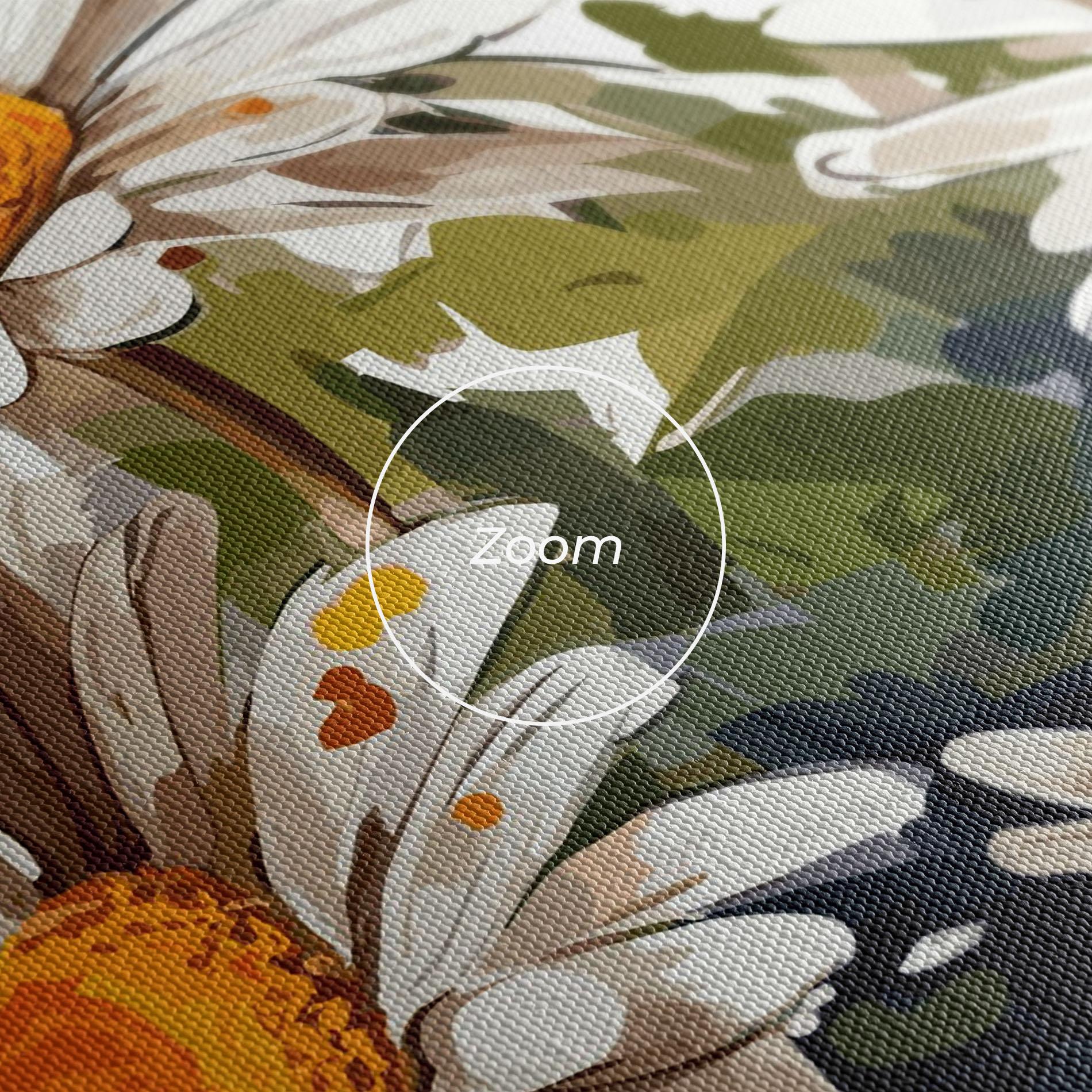 Картина на платно White Beautiful Daisy mockup 3