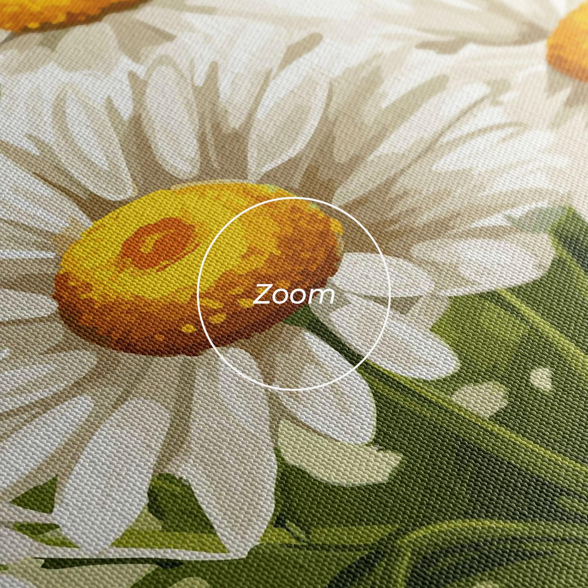 Картина на платно White Grey Daisy mockup 3