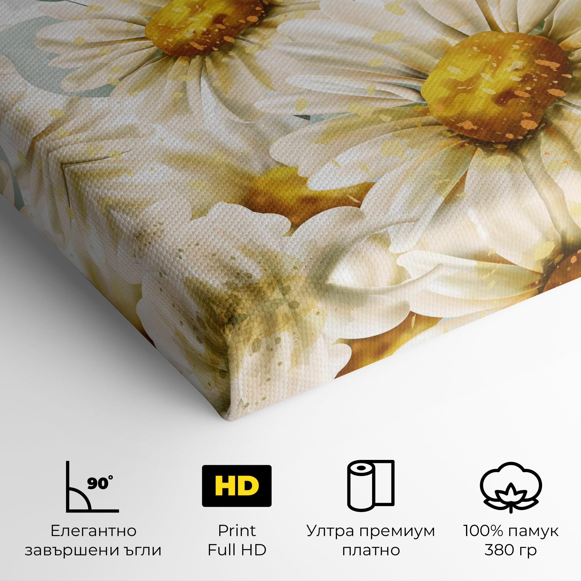 Картина на платно Beautiful Daisy Art mockup 4