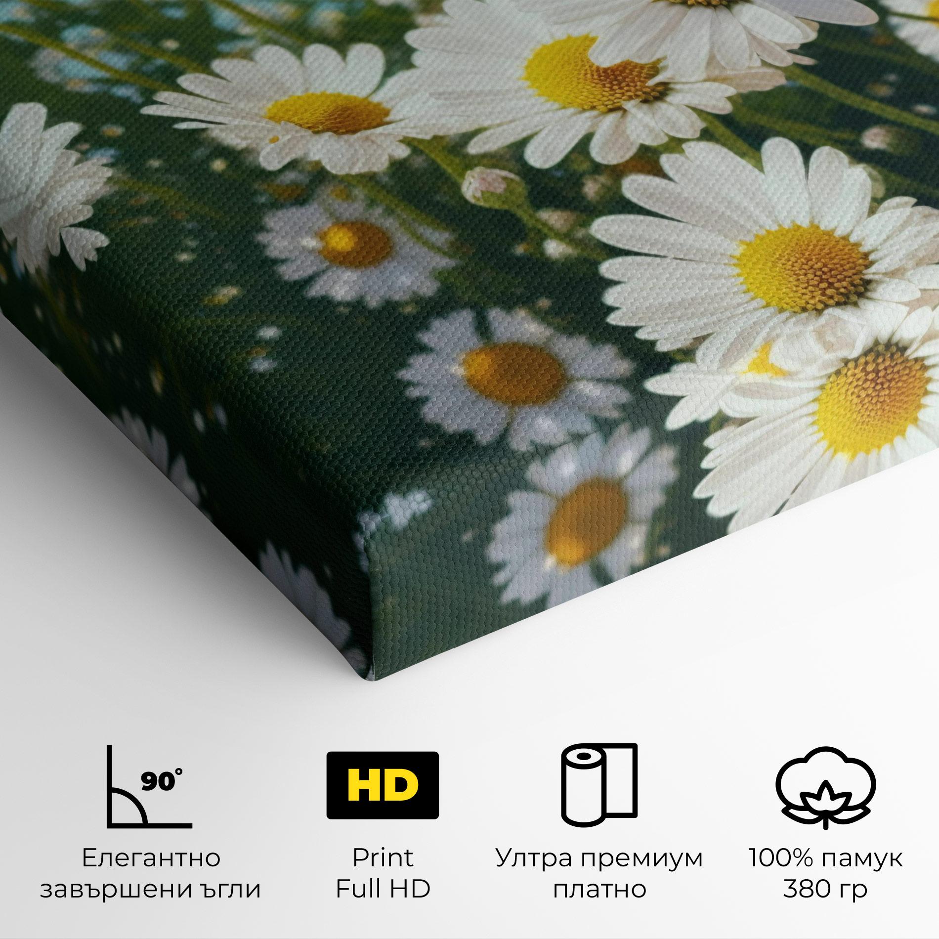 Картина на платно Daisy Field View mockup 4