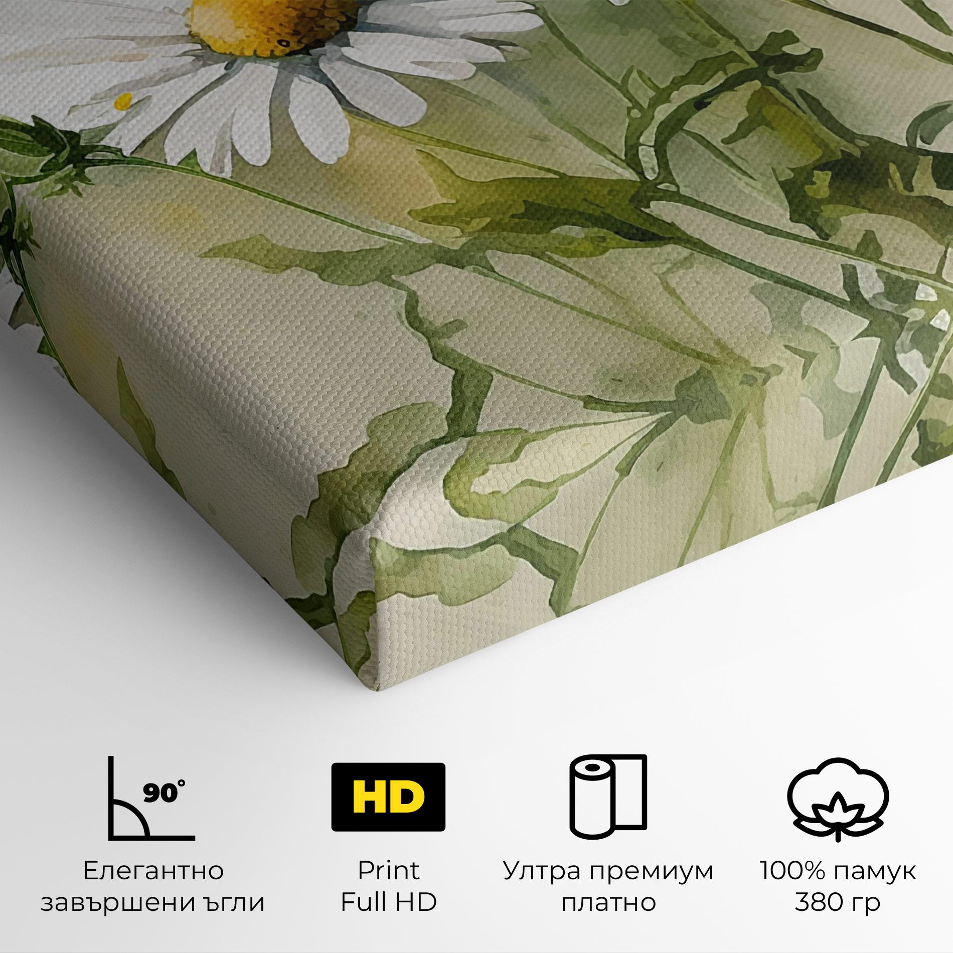 Картина на платно Painted Daisy mockup 4