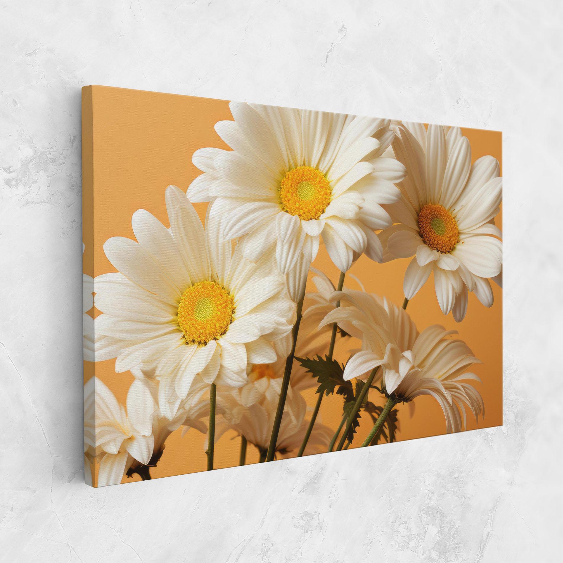 Картина на платно Daisy On Orange mockup 1