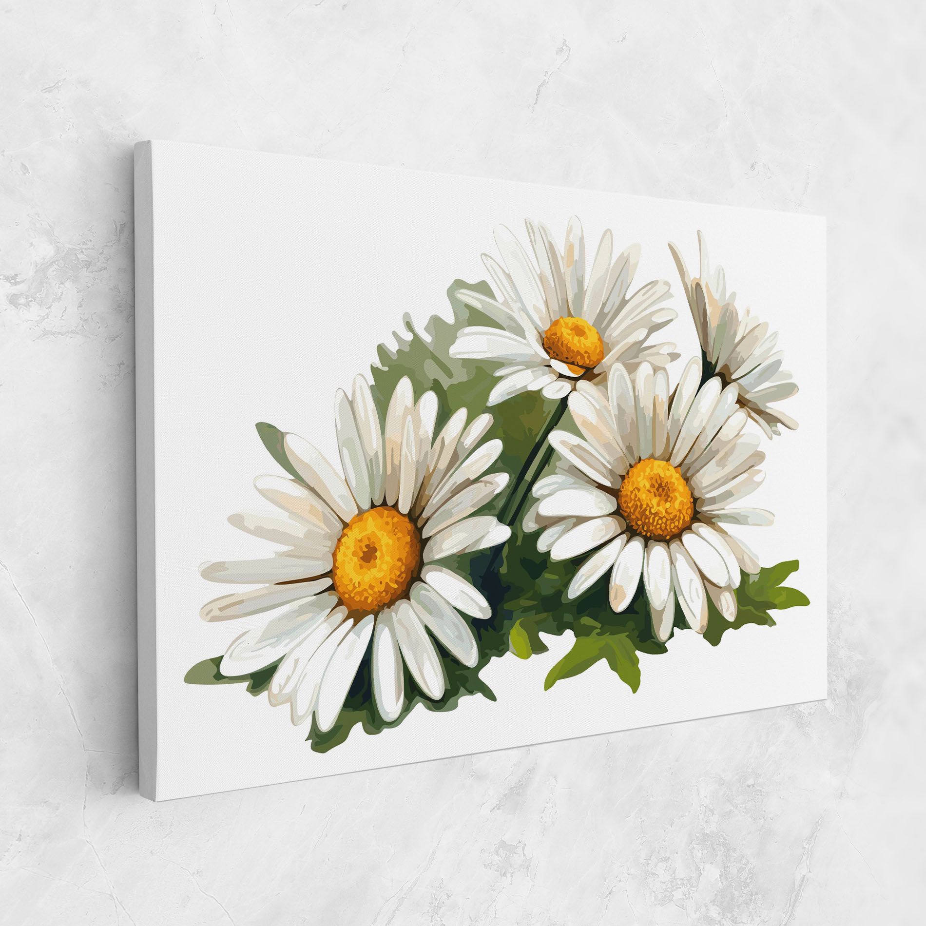 Grey White Daisy mockup 1