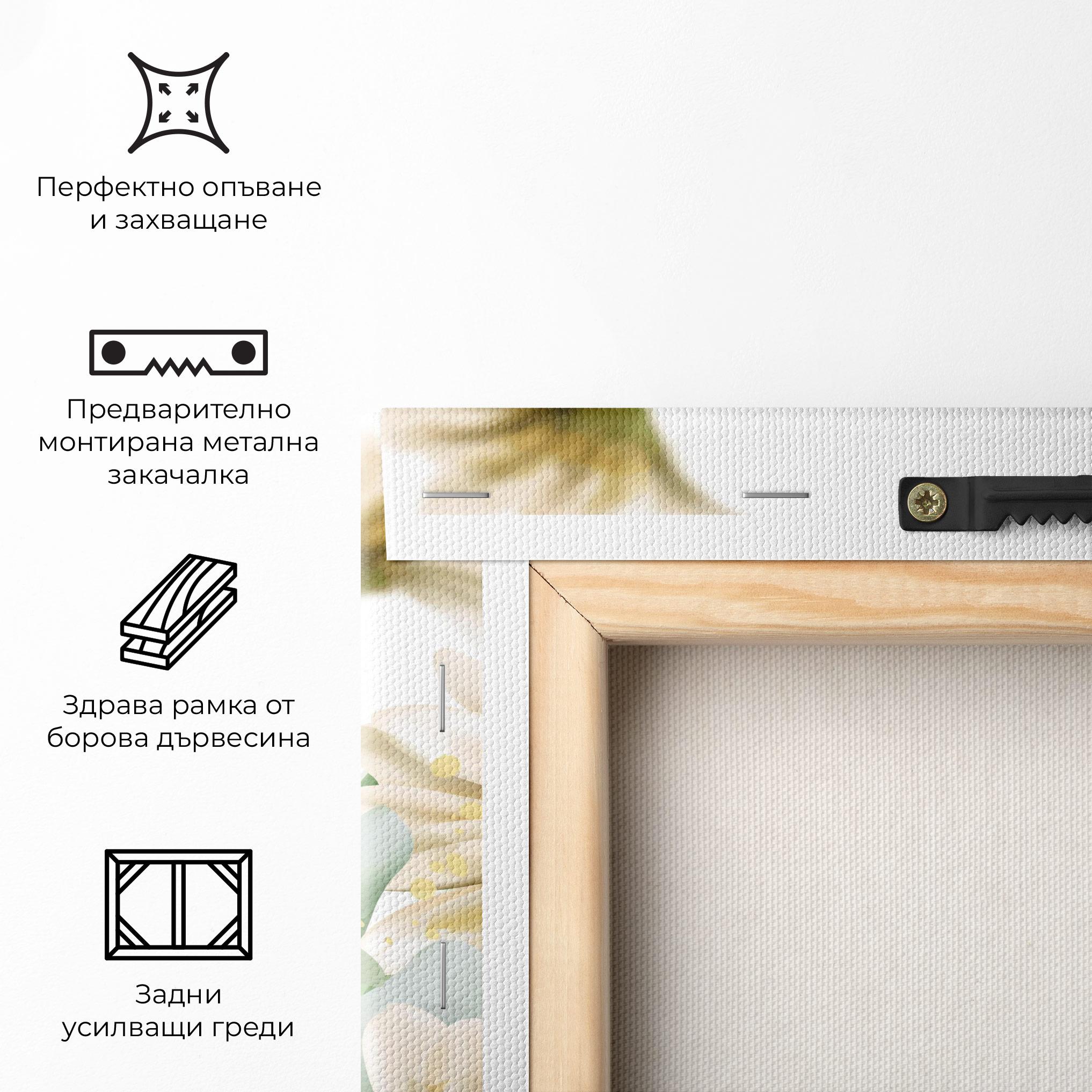 Картина на платно Beautiful Daisy Art mockup 5