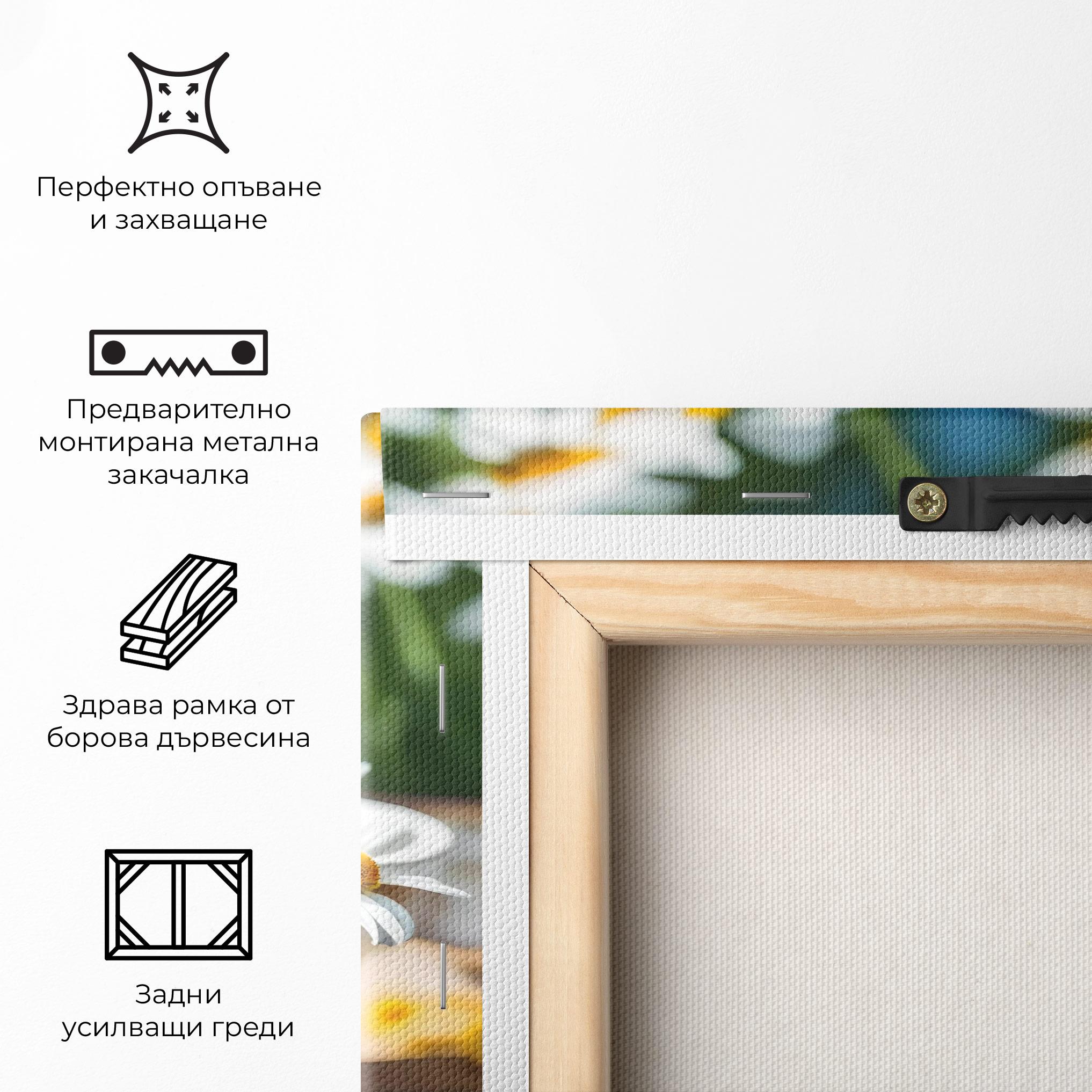 Картина на платно Daisies In A Cup mockup 5