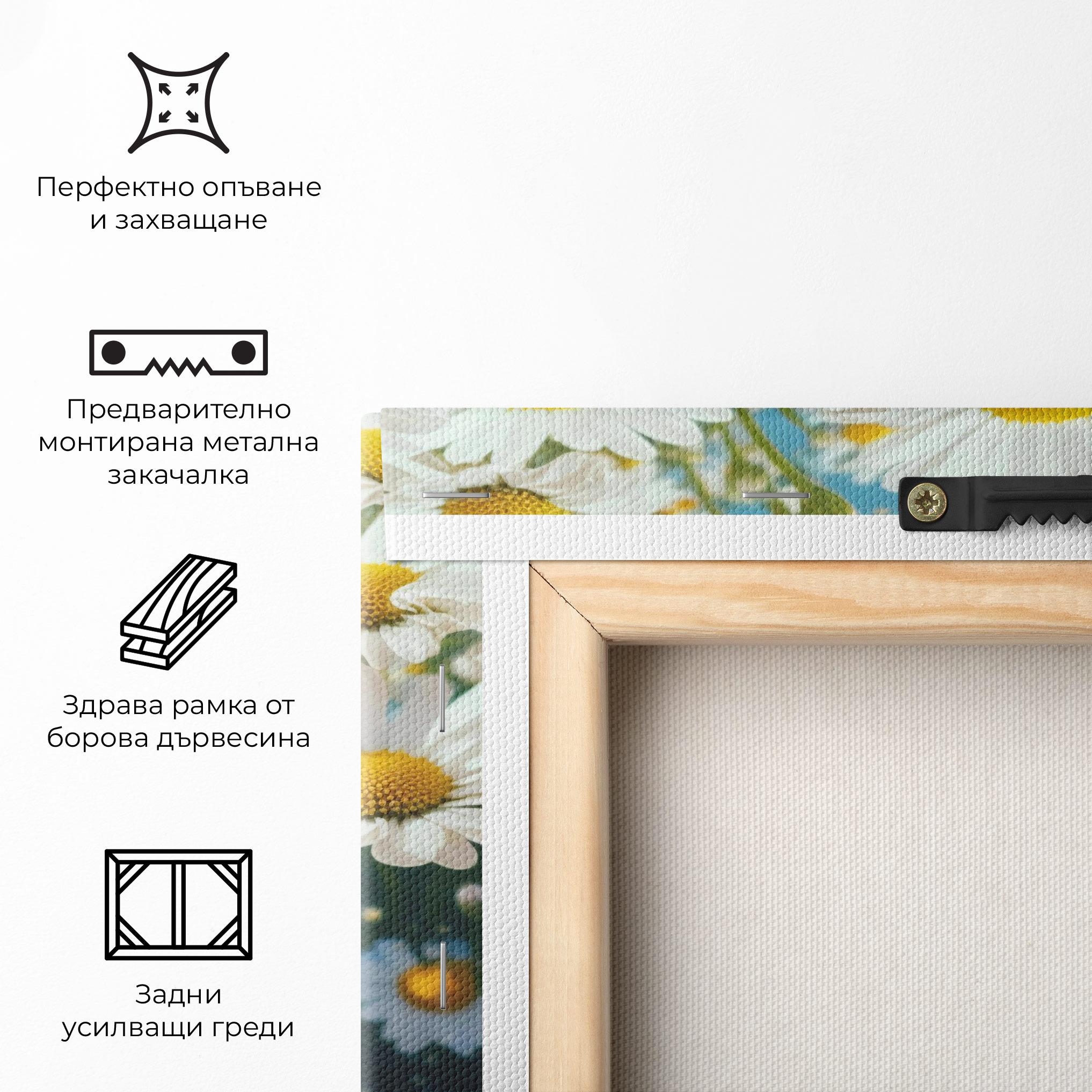 Картина на платно Daisy Field View mockup 5