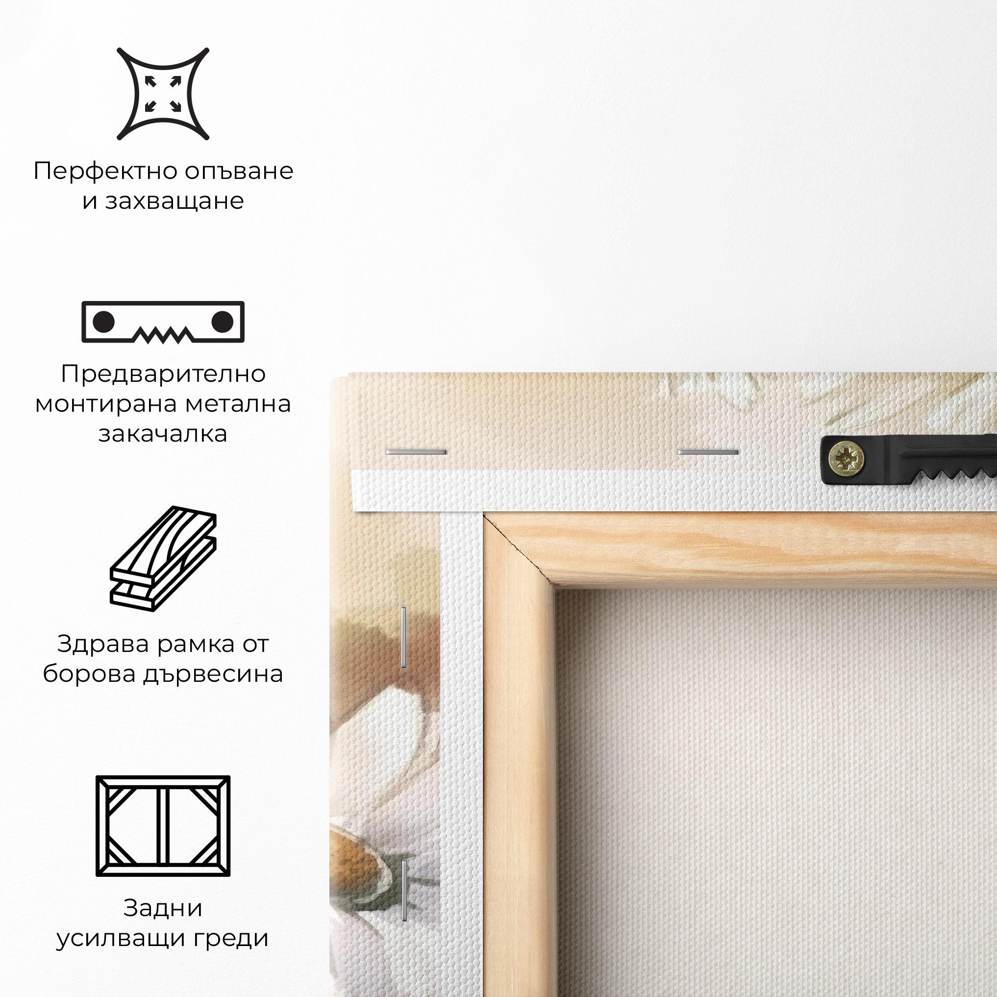 Картина на платно Daisy Painting mockup 5