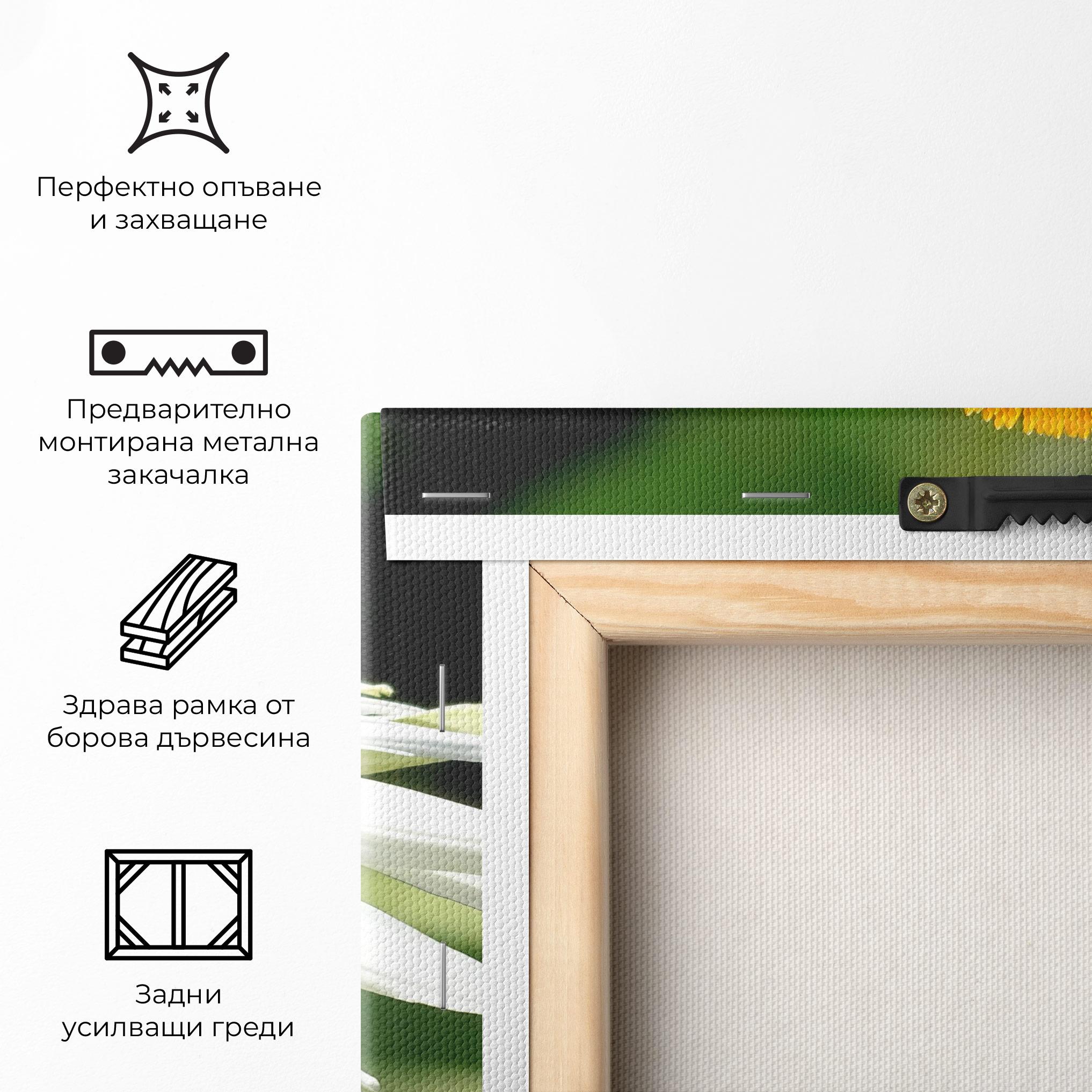 Картина на платно Green Daisy mockup 5