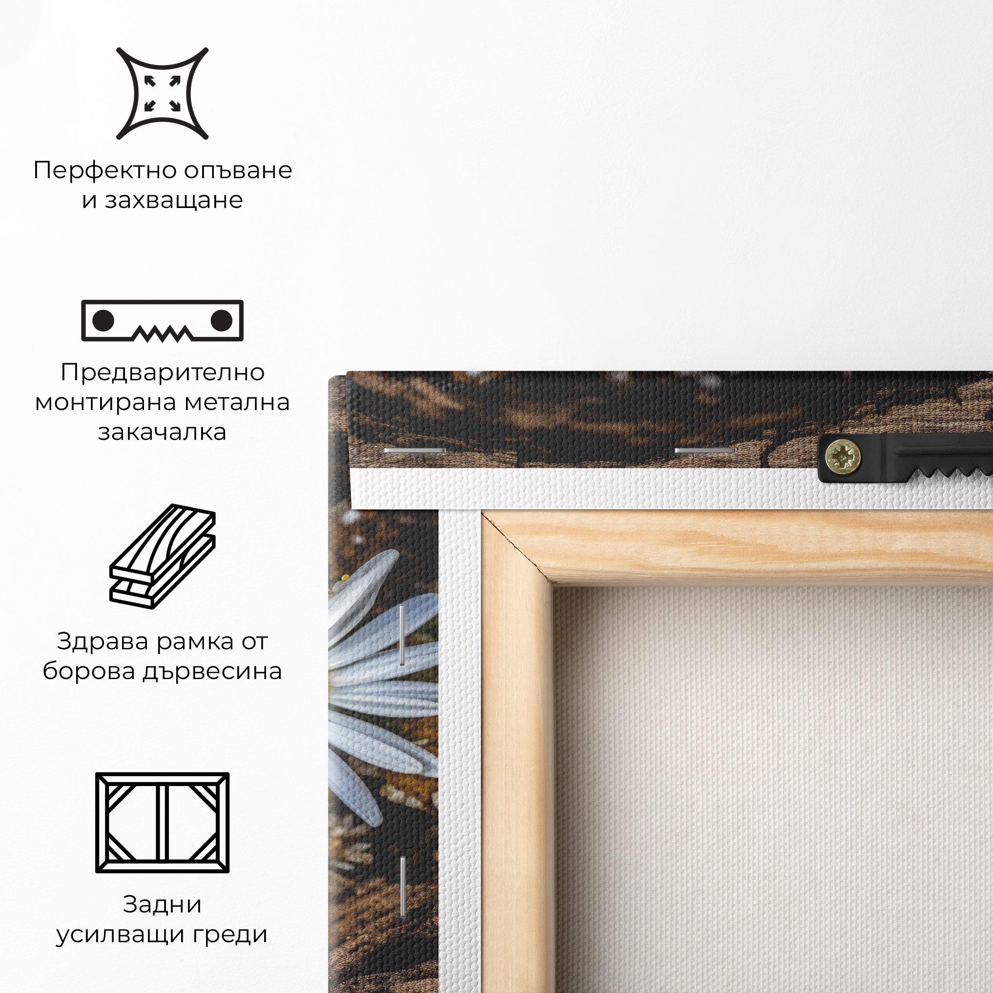 Картина на платно Heart Shaped Daisy mockup 5