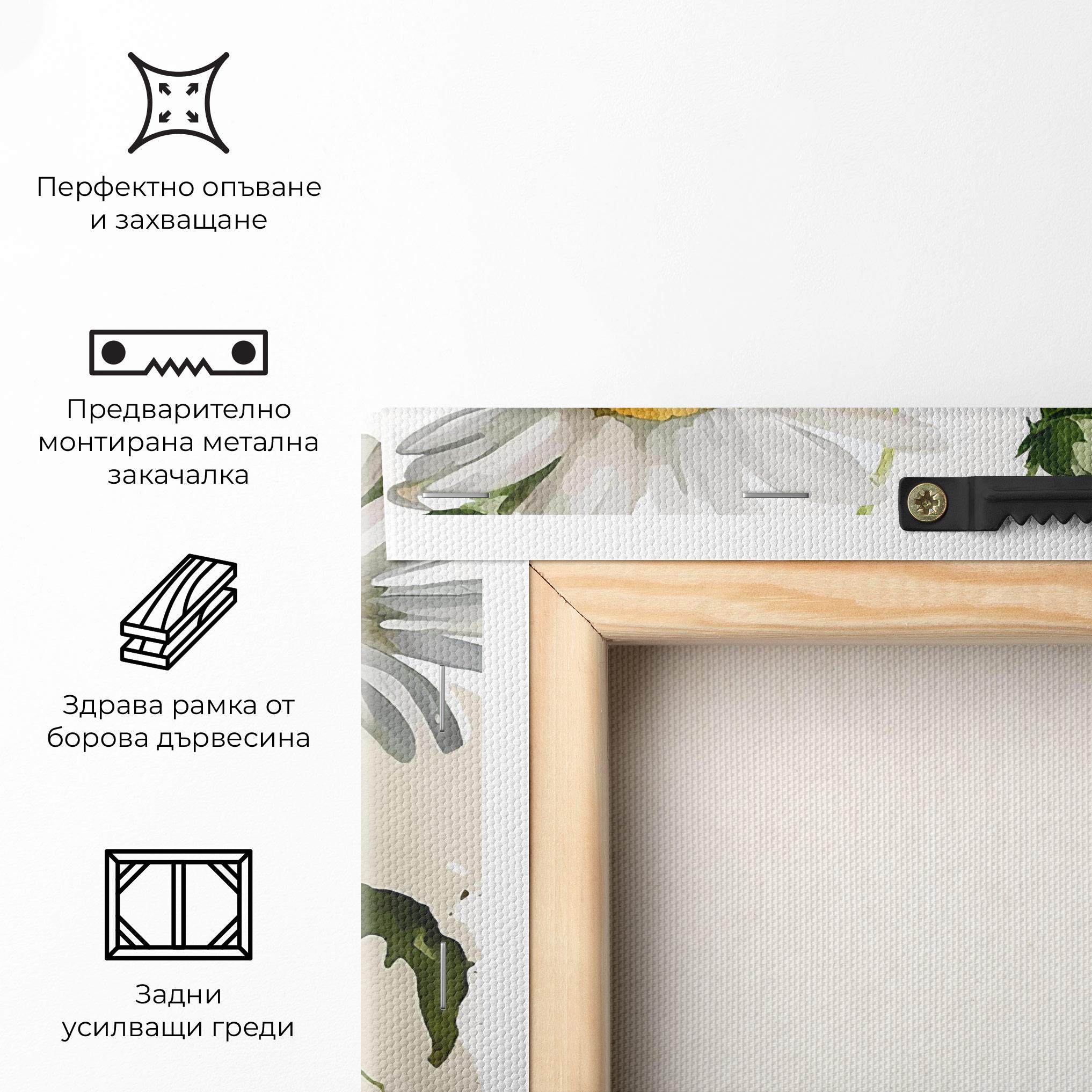 Картина на платно Painted Daisy mockup 5