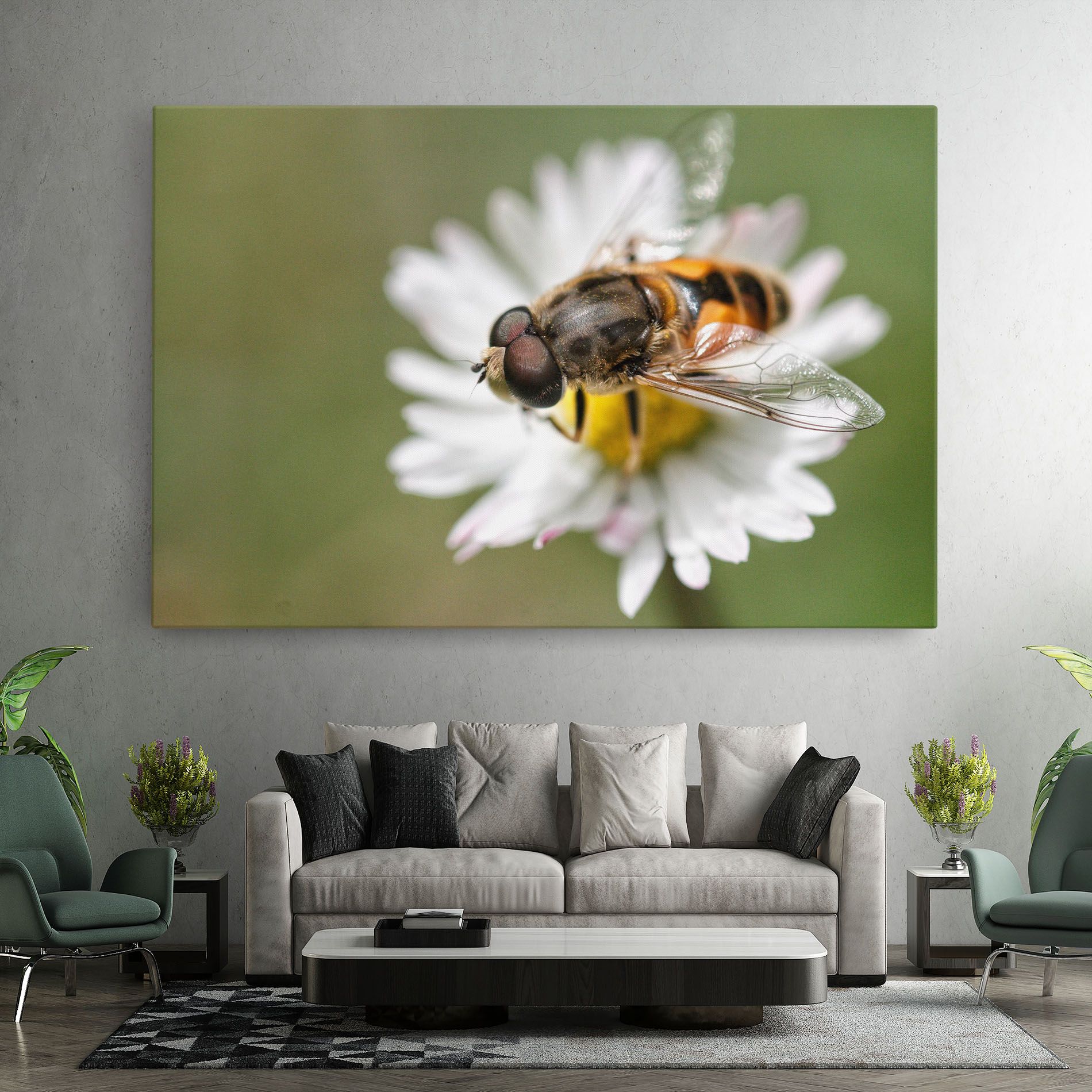 Bee On Small Daisy mockup 7