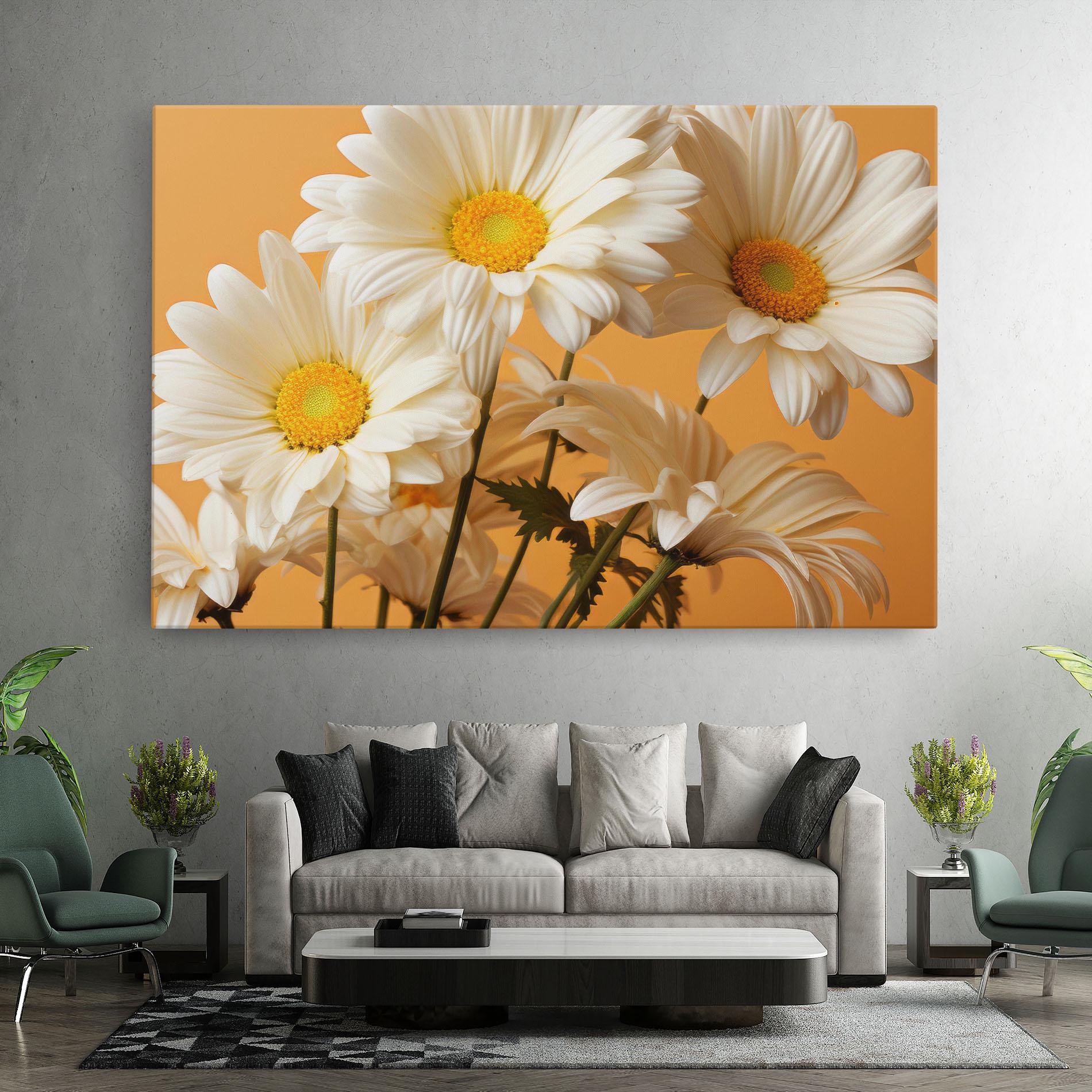 Картина на платно Daisy On Orange mockup 7