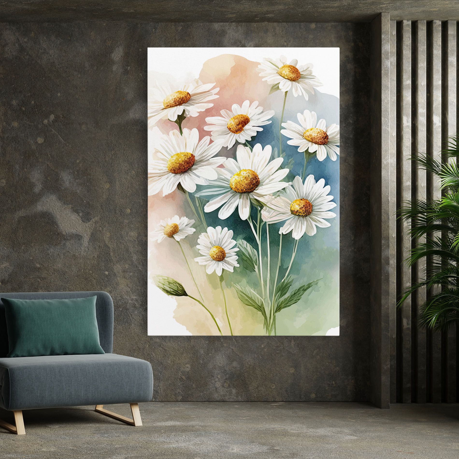 White Daisy Art mockup 7