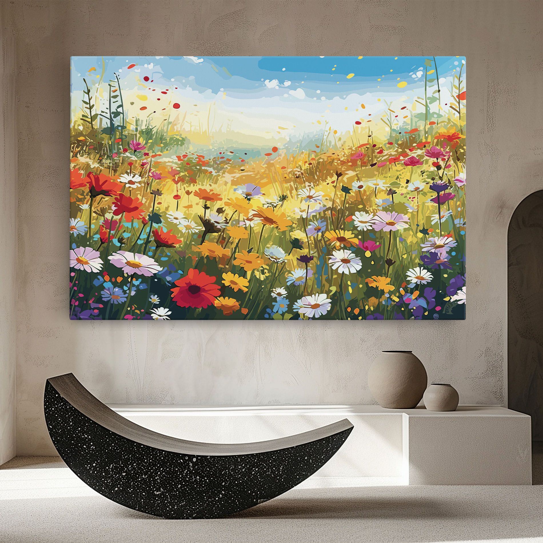 Картина на платно Colorful Daisy Mix