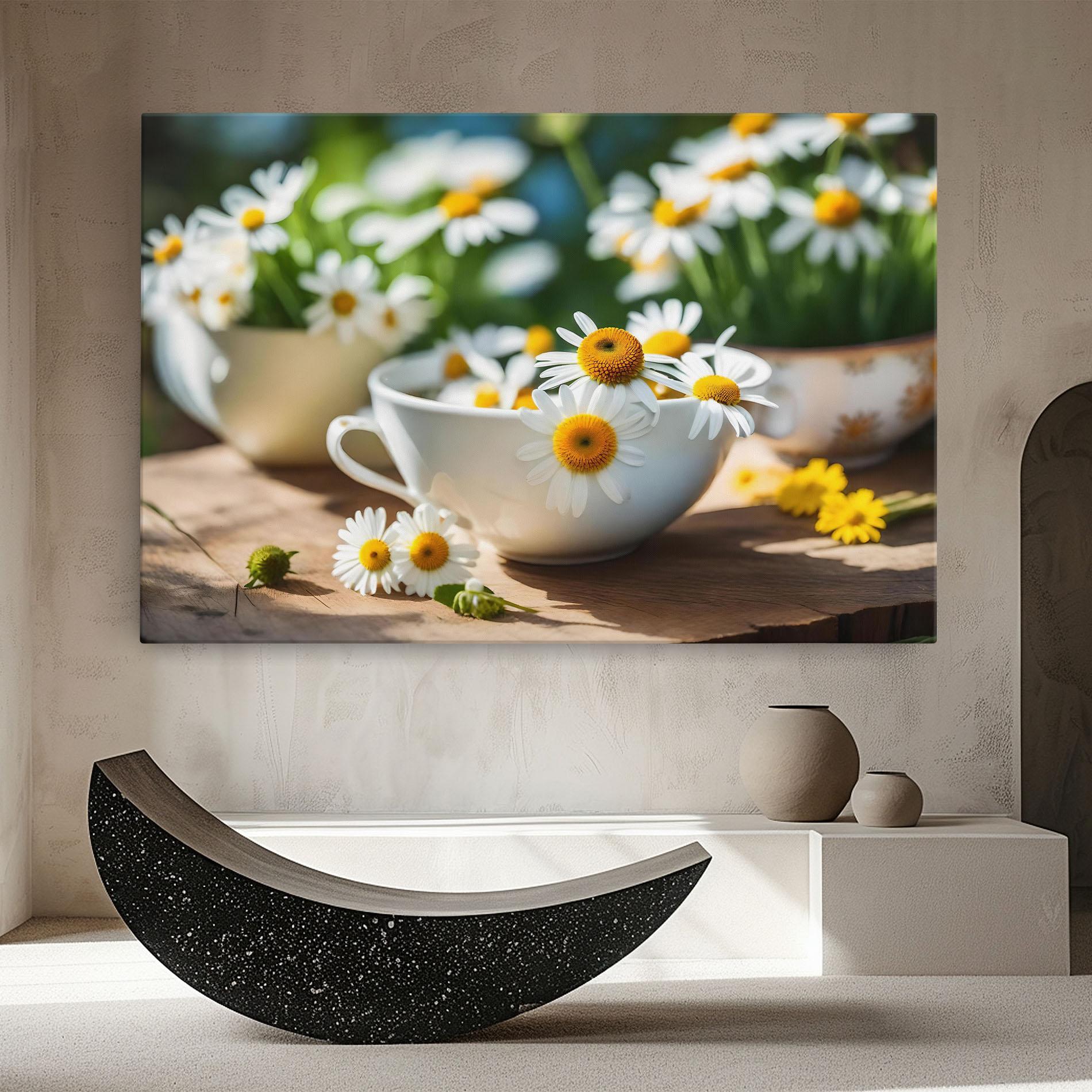 Картина на платно Daisies In A Cup mockup 8