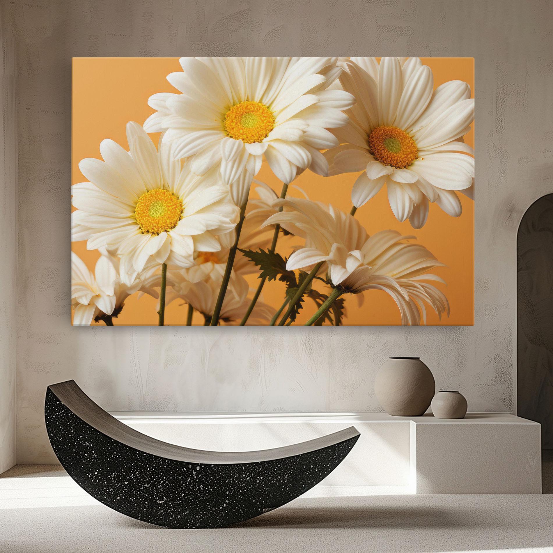 Картина на платно Daisy On Orange mockup 8