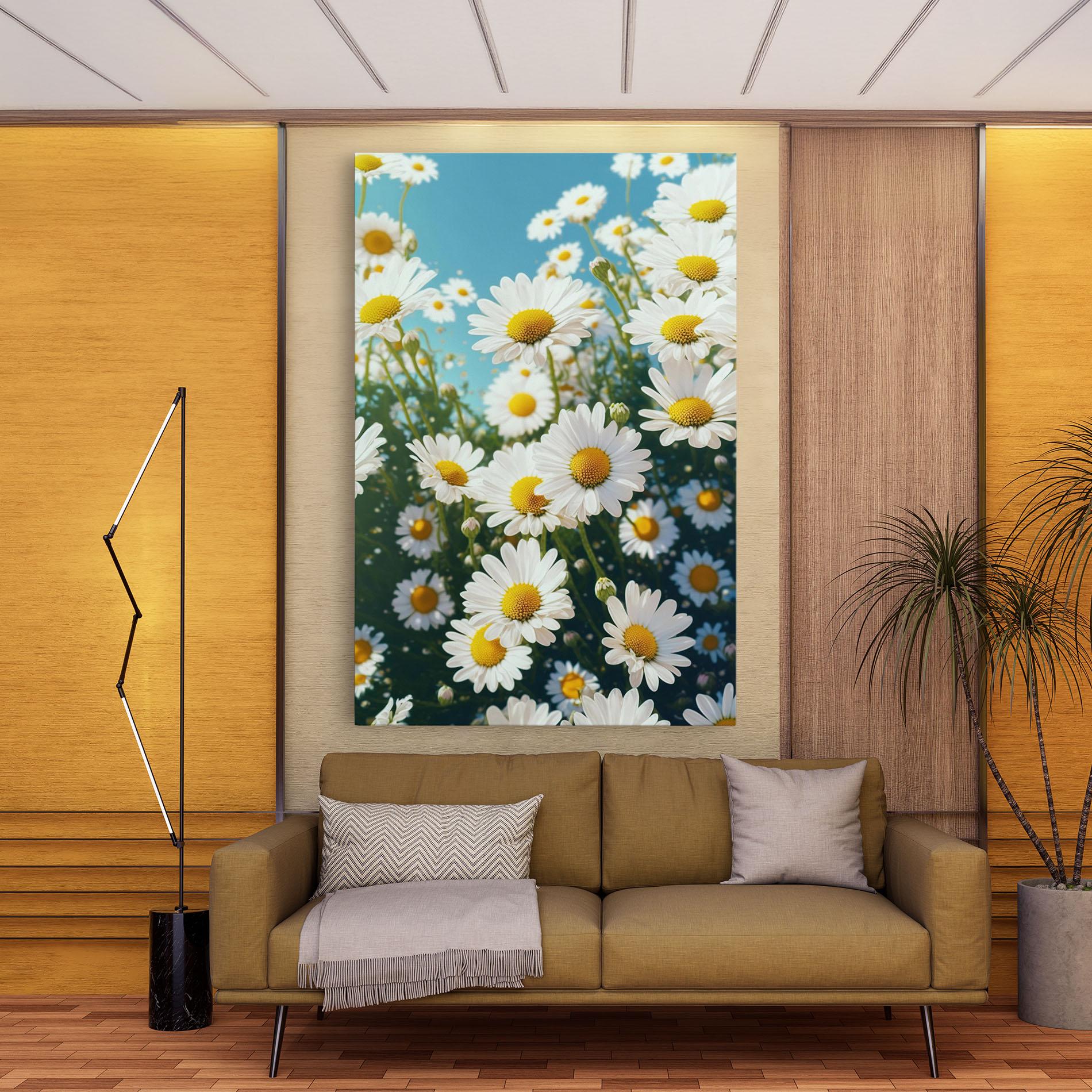 Картина на платно Daisy Field View mockup 9