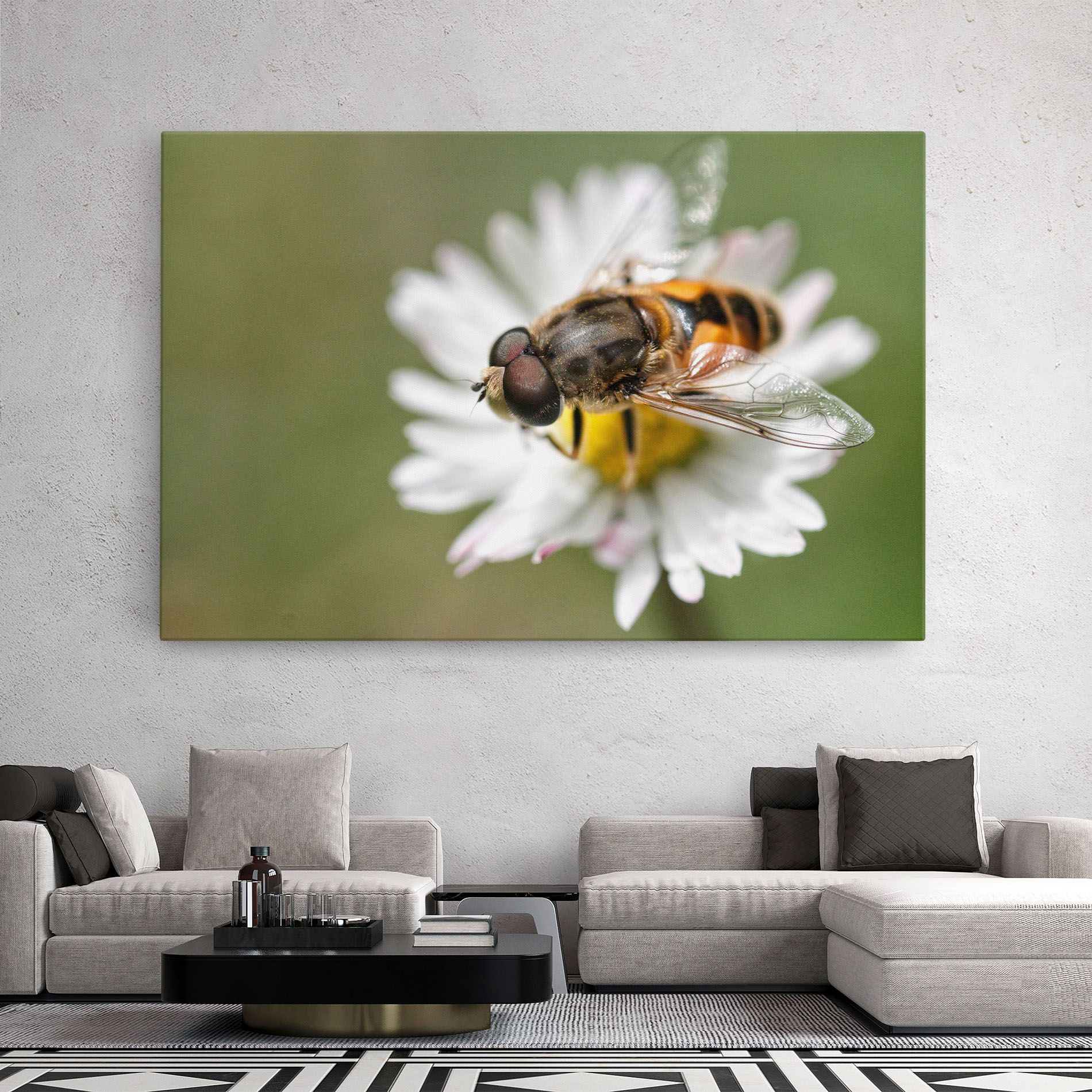 Bee On Small Daisy mockup 2