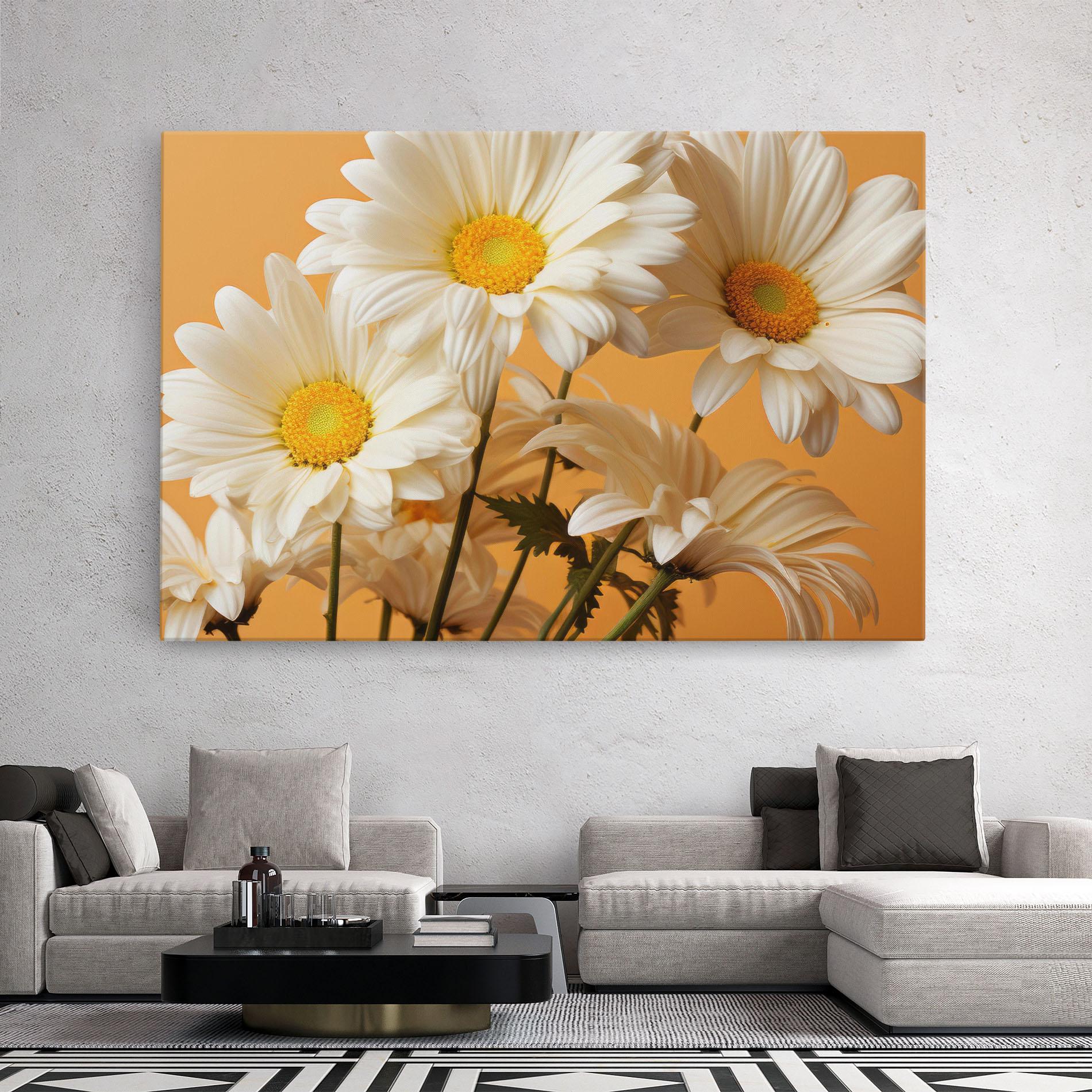 Картина на платно Daisy On Orange mockup 2
