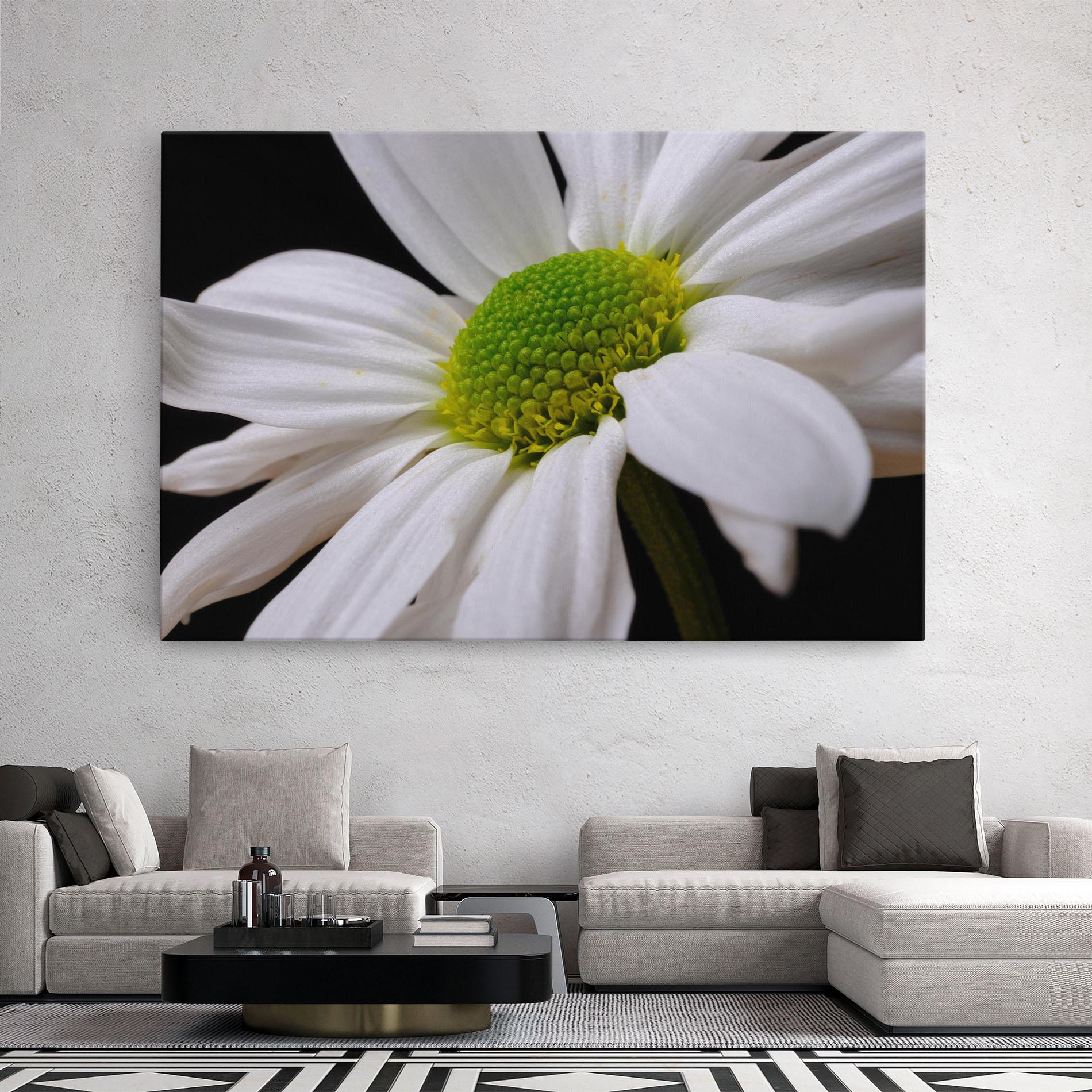 Картина на платно Green Middle Daisy mockup 2