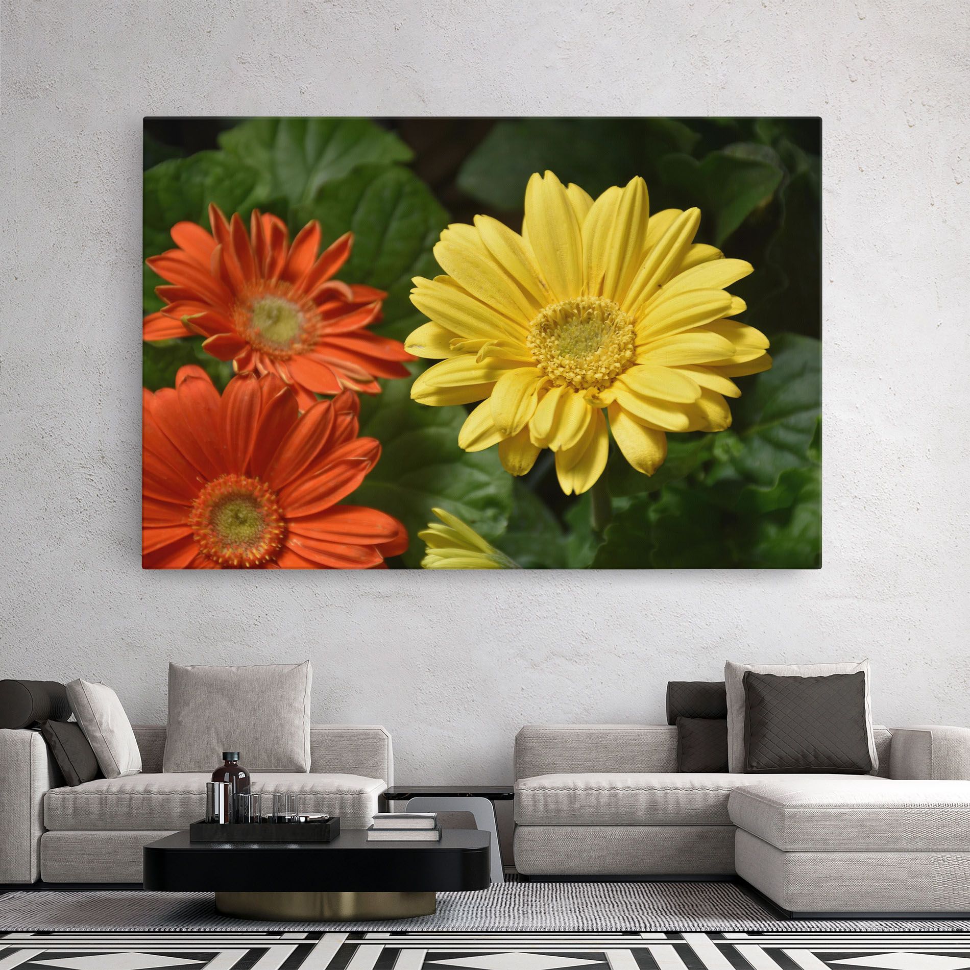 Orange Yellow Daisy mockup 2