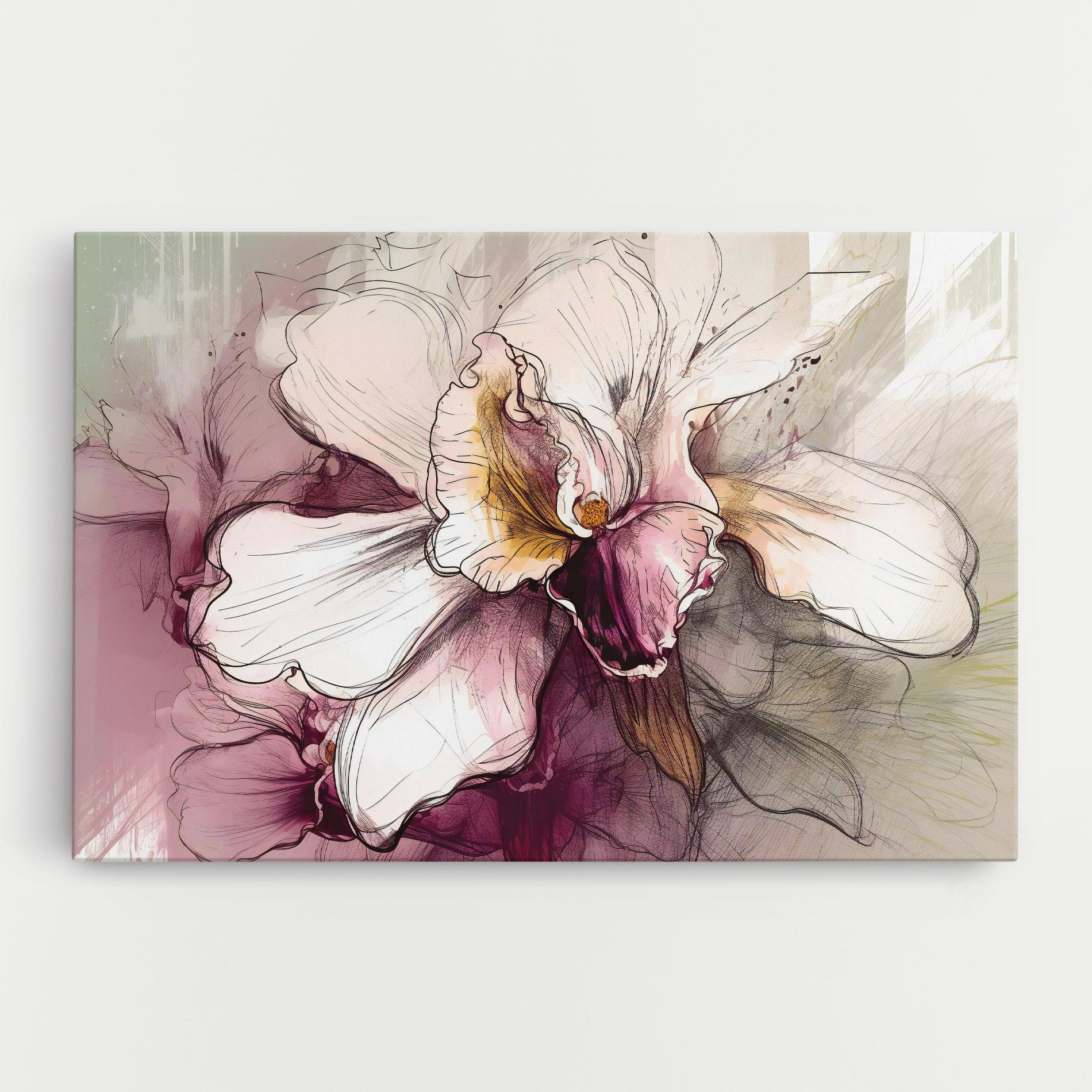 Картина на платно Painted Purple Orchid mockup 0