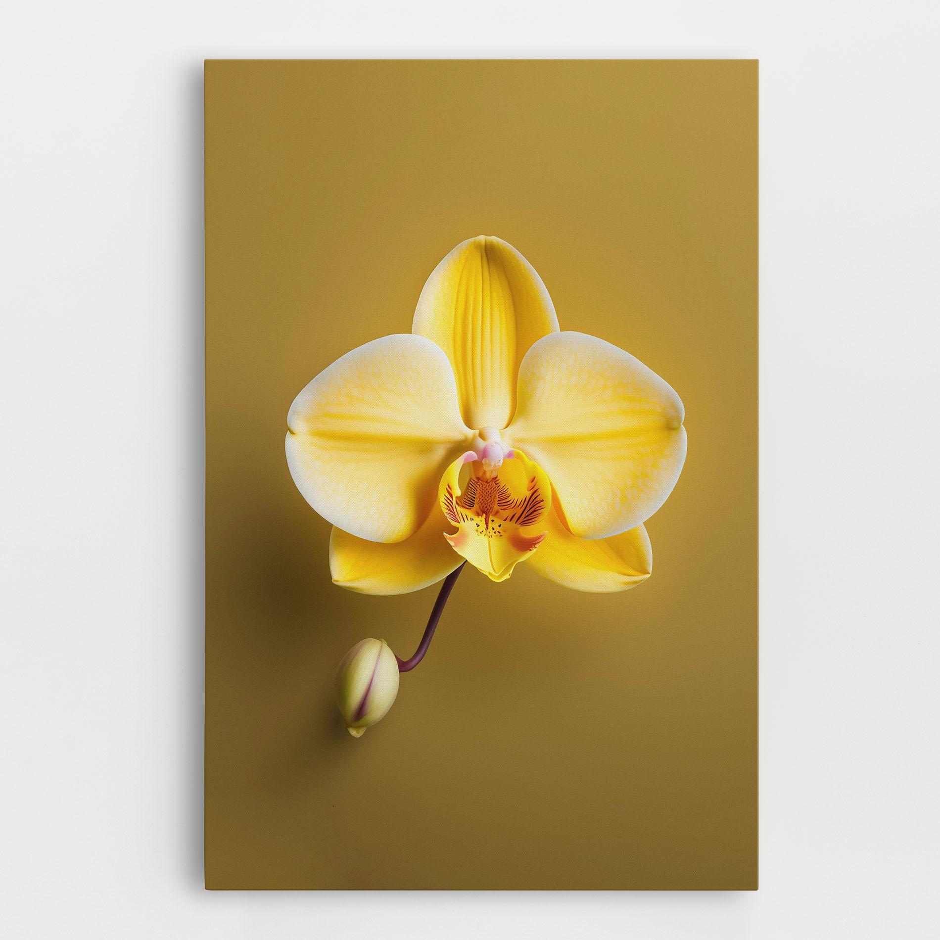Картина на платно Pastel Yellow Orchid mockup 0