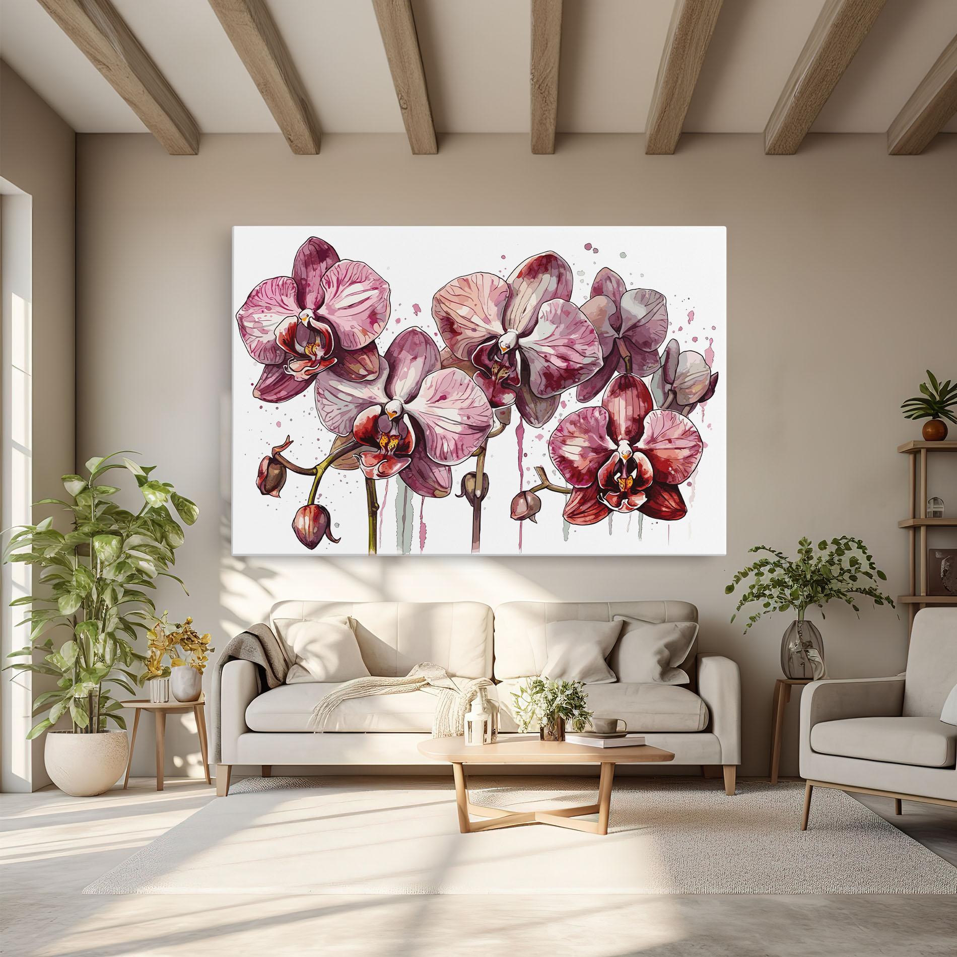 Картина на платно Orchid Art mockup 6