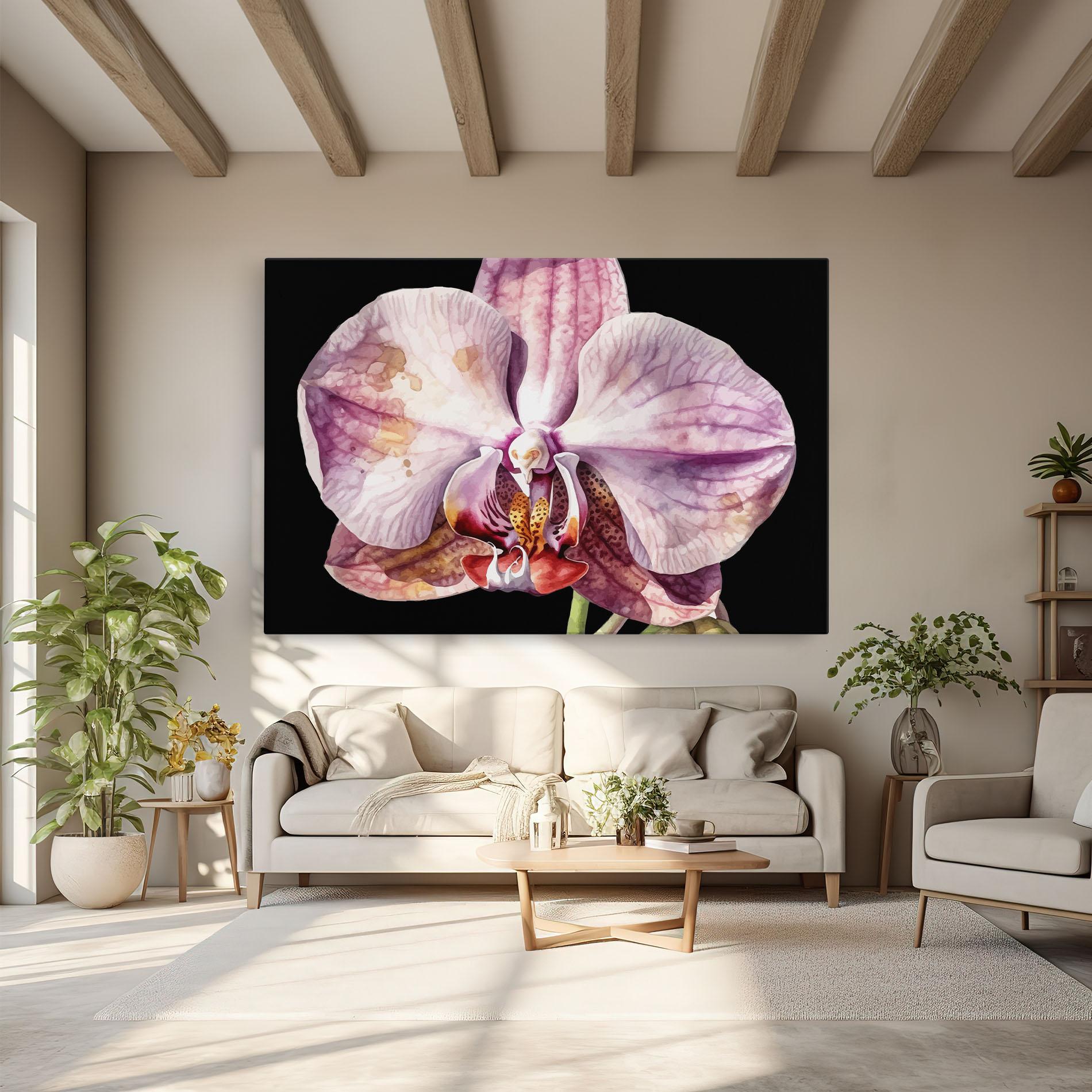 Картина на платно Painted Orchid mockup 6
