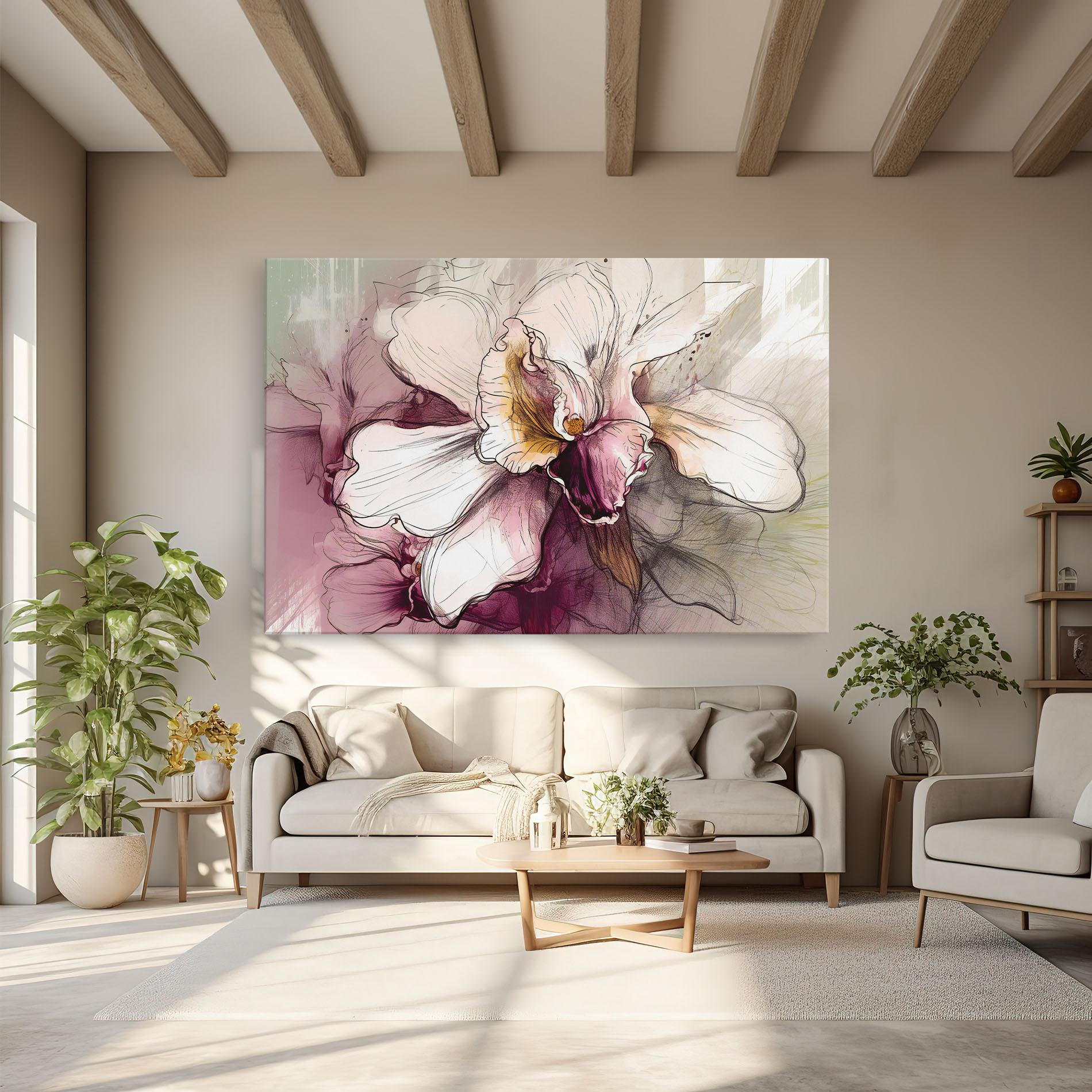 Картина на платно Painted Purple Orchid mockup 6