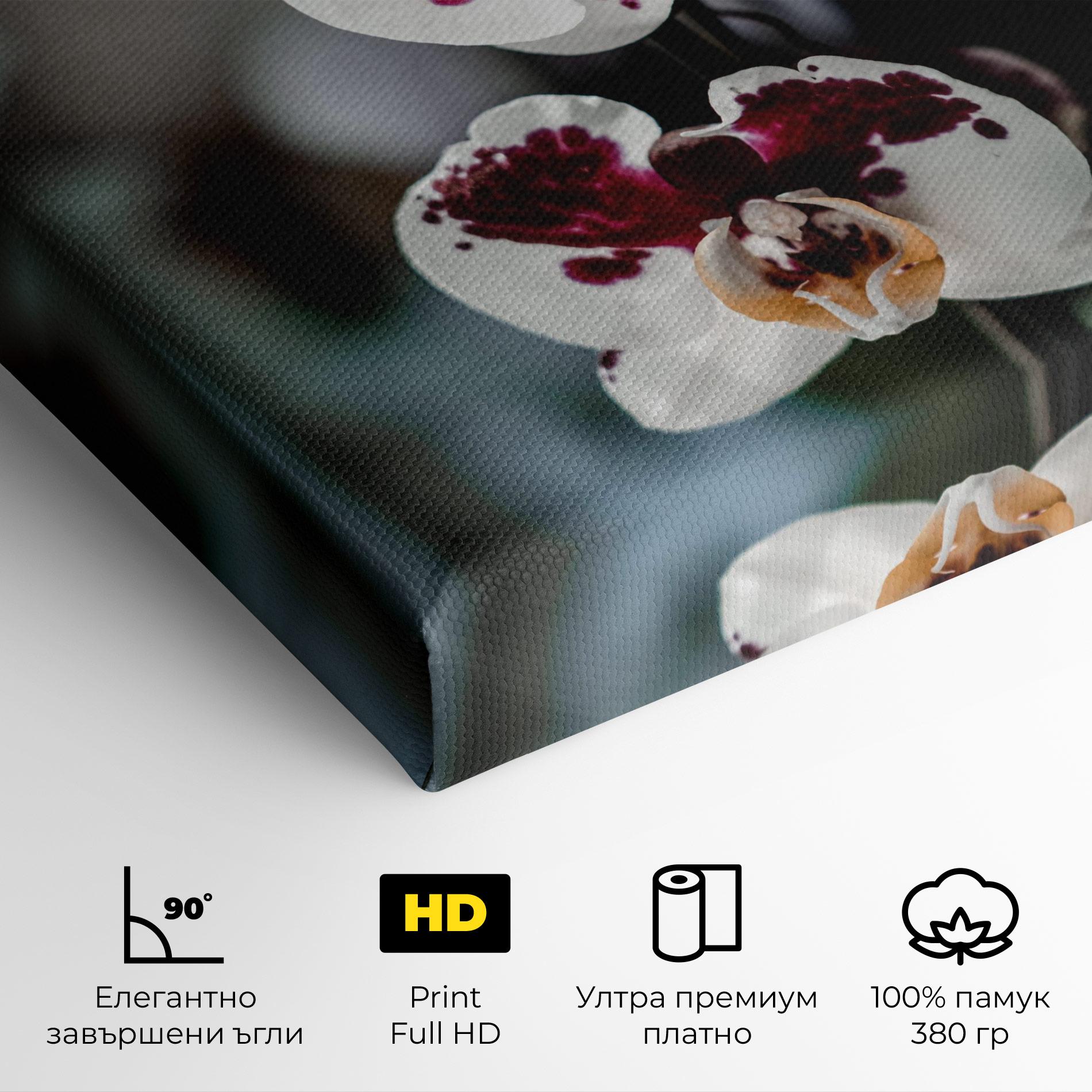 Картина на платно Dark Purple Orchid mockup 4