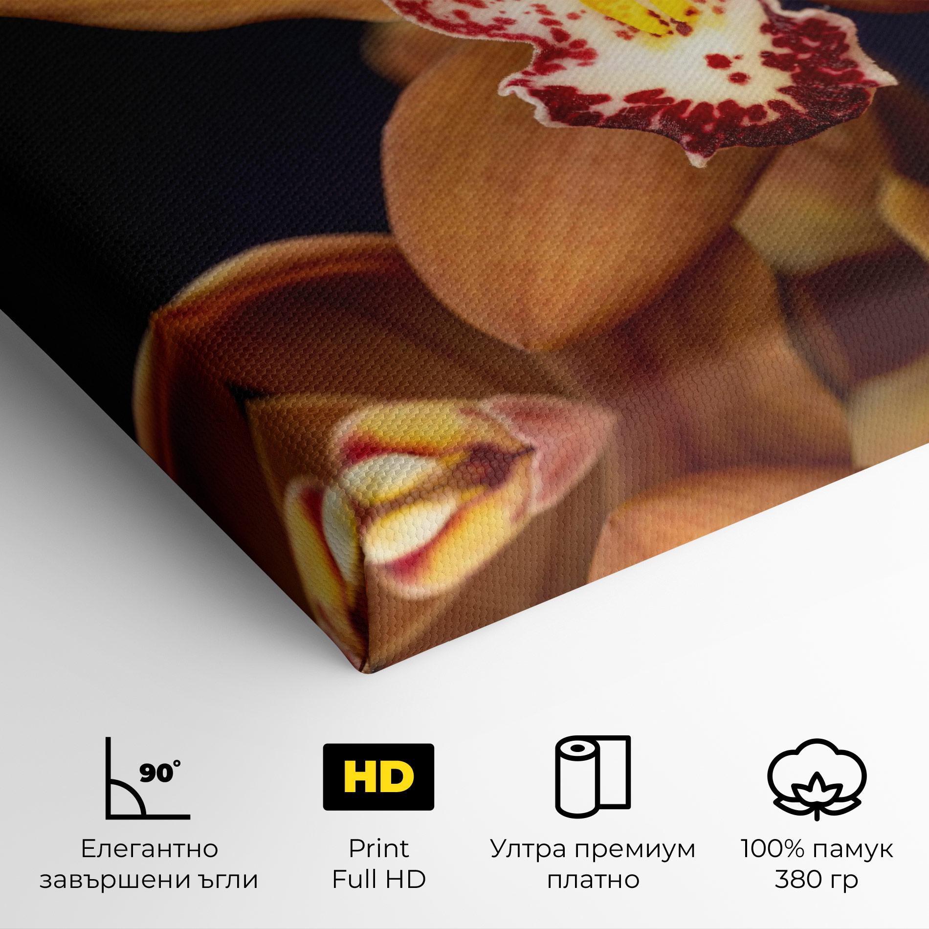 Картина на платно Dirty Orange Orchid mockup 4