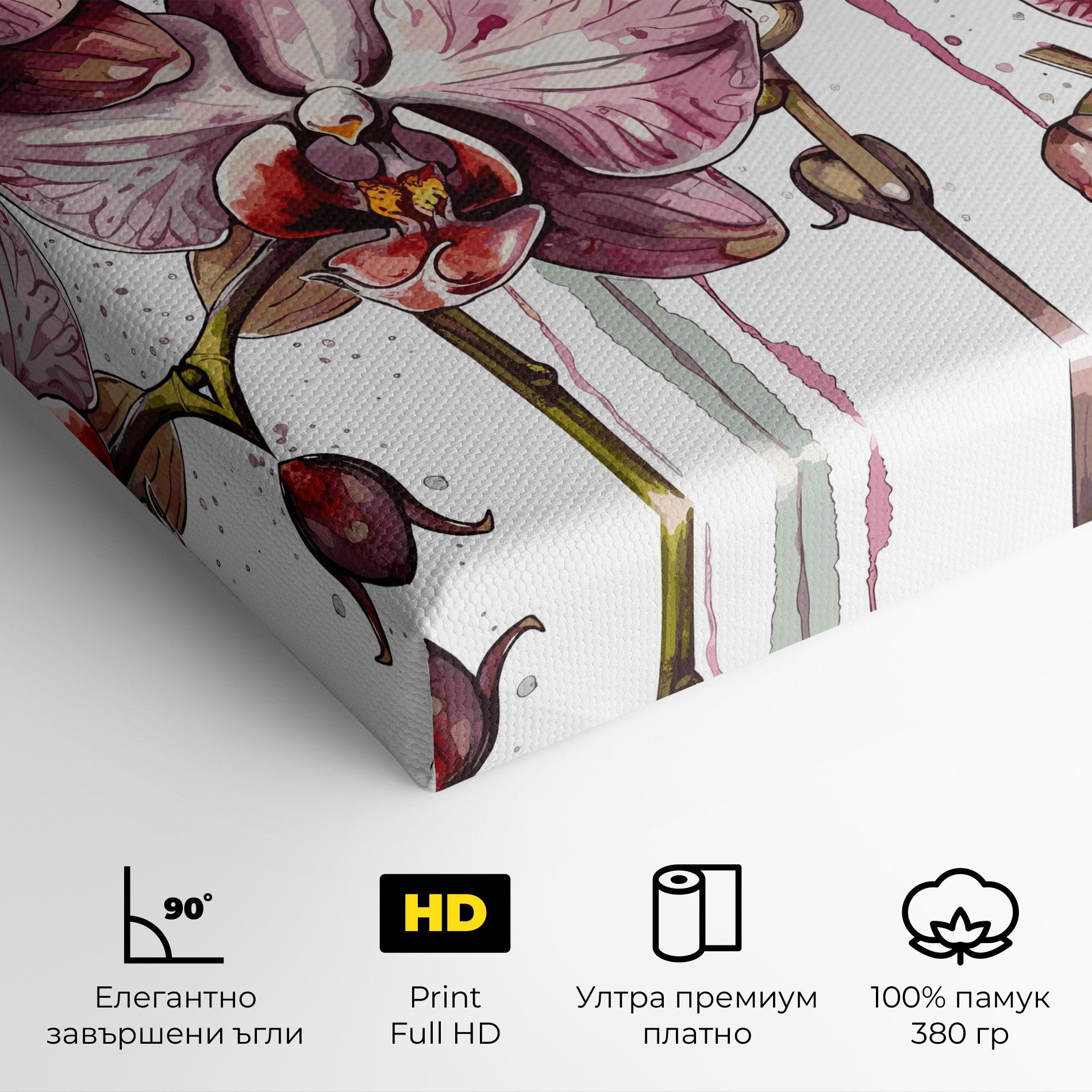 Картина на платно Orchid Art mockup 4