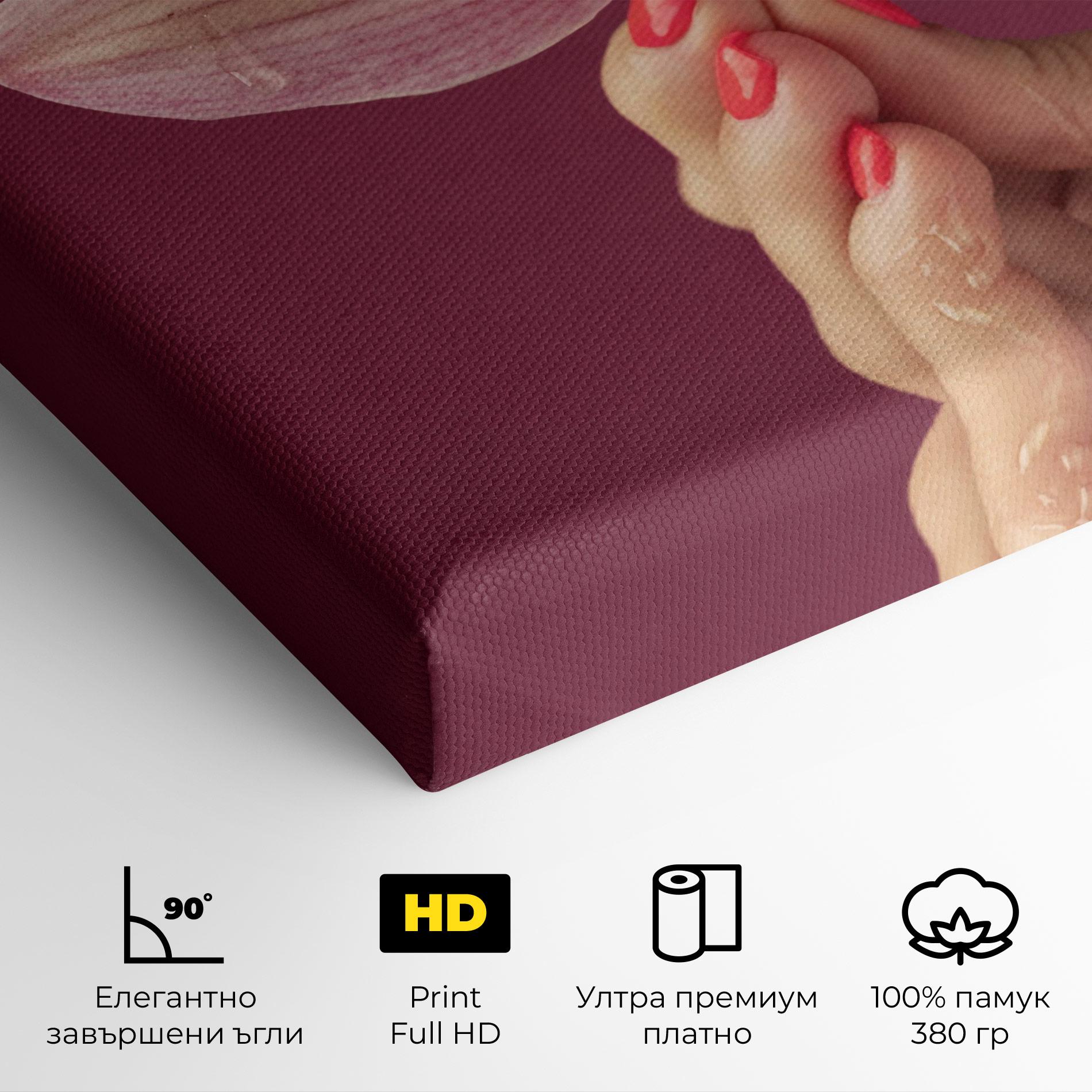 Картина на платно Orchid Holding mockup 4