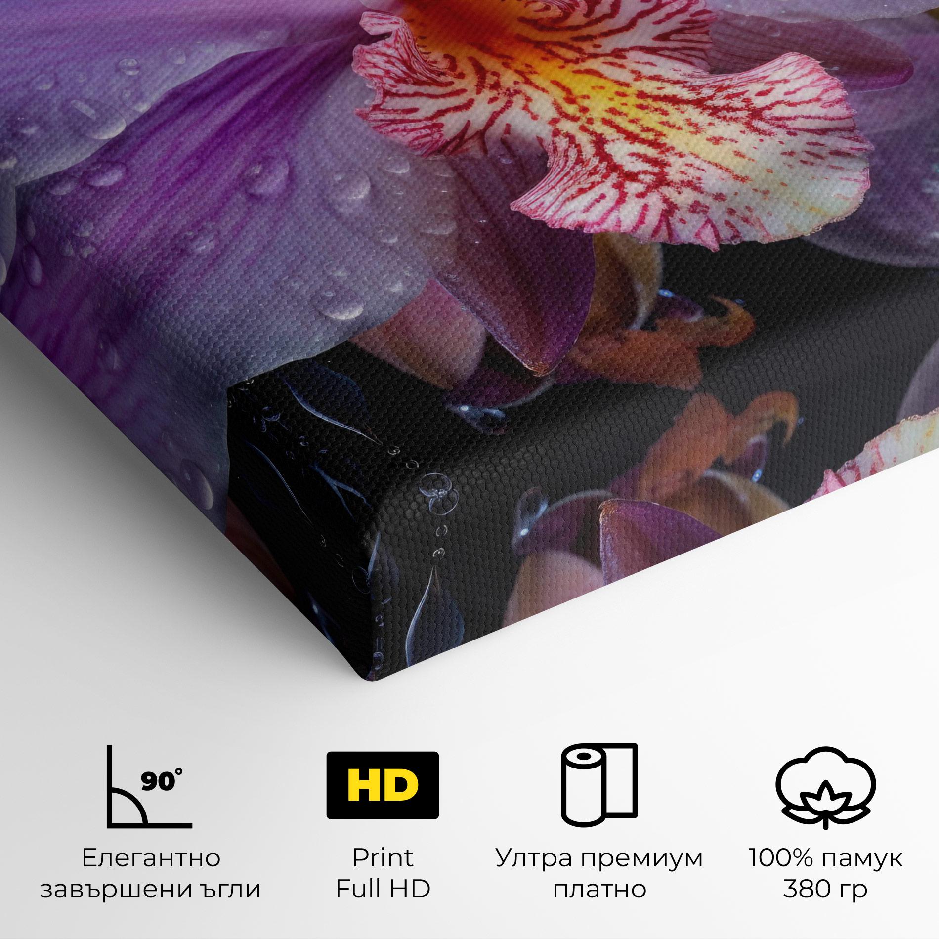 Картина на платно Orchid In Rain mockup 4