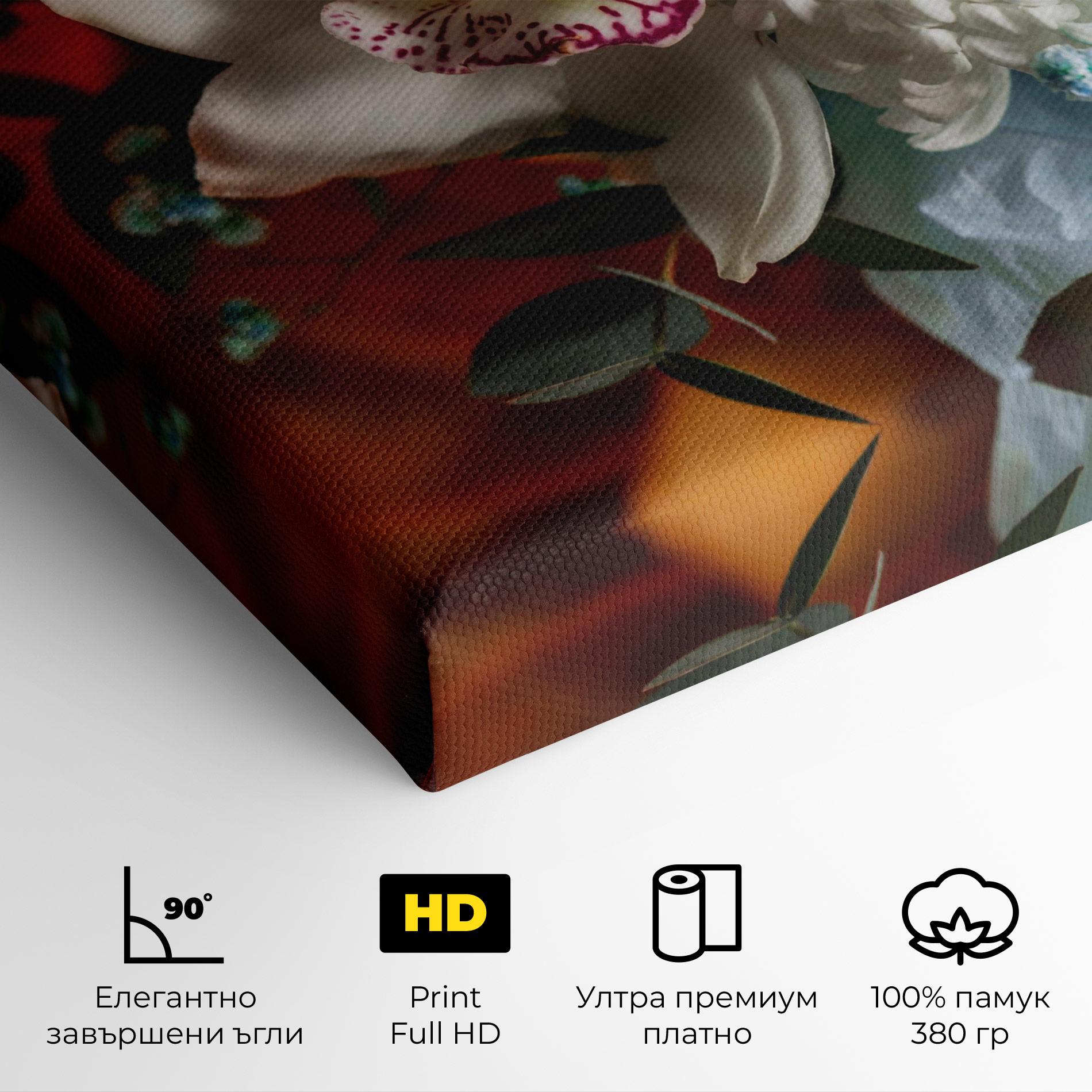 Картина на платно Orchid In Vase mockup 4