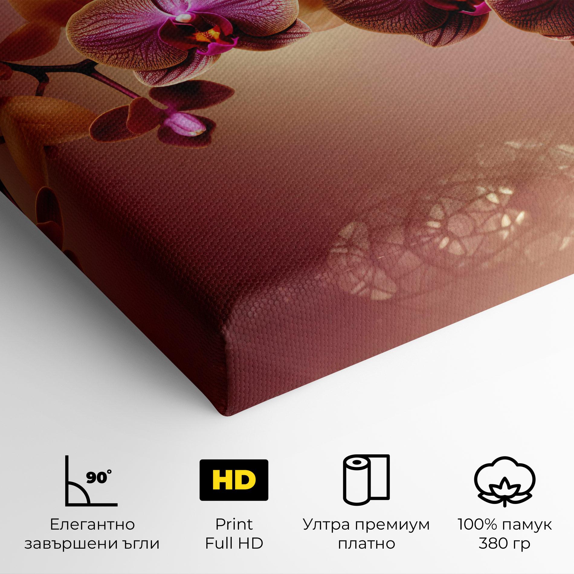 Картина на платно Purple Cream Orchid mockup 4