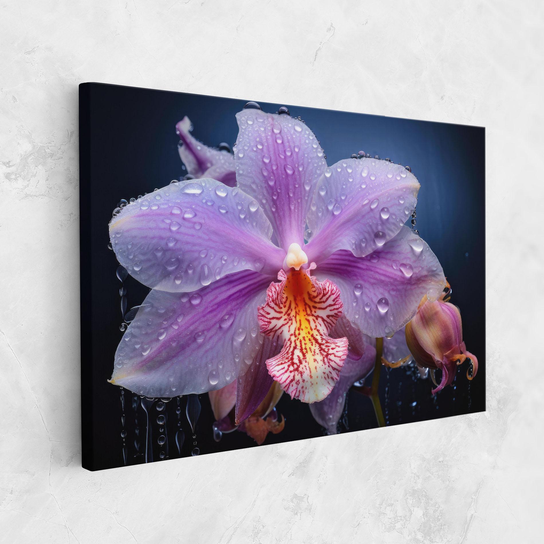 Картина на платно Orchid In Rain mockup 1