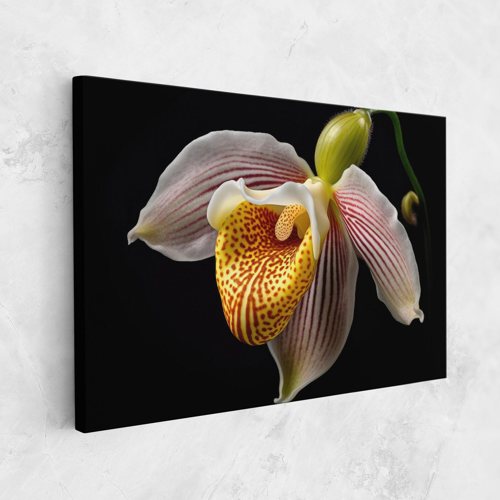 Картина на платно Orchid On Black mockup 1