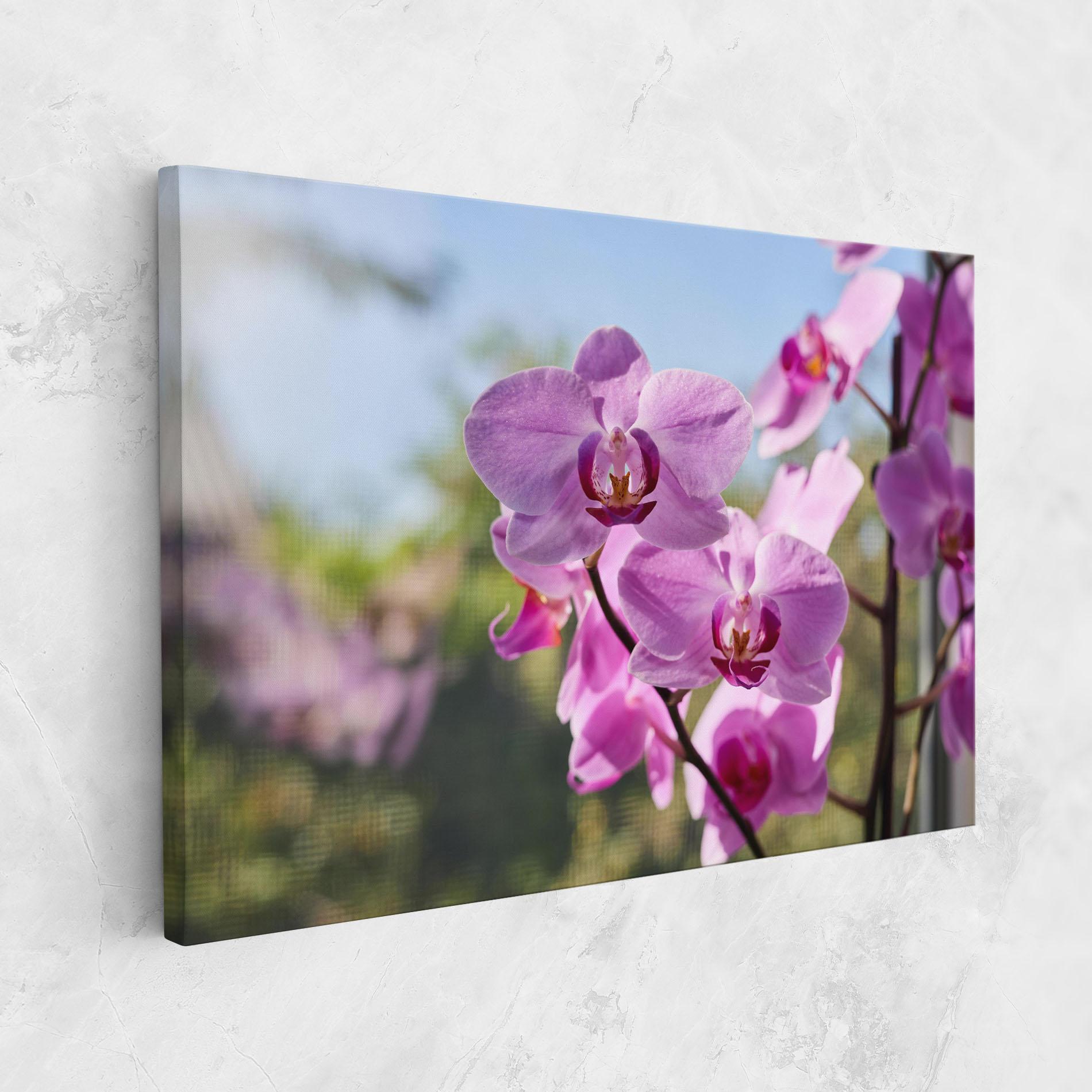 Картина на платно Orchids In The Garden mockup 1